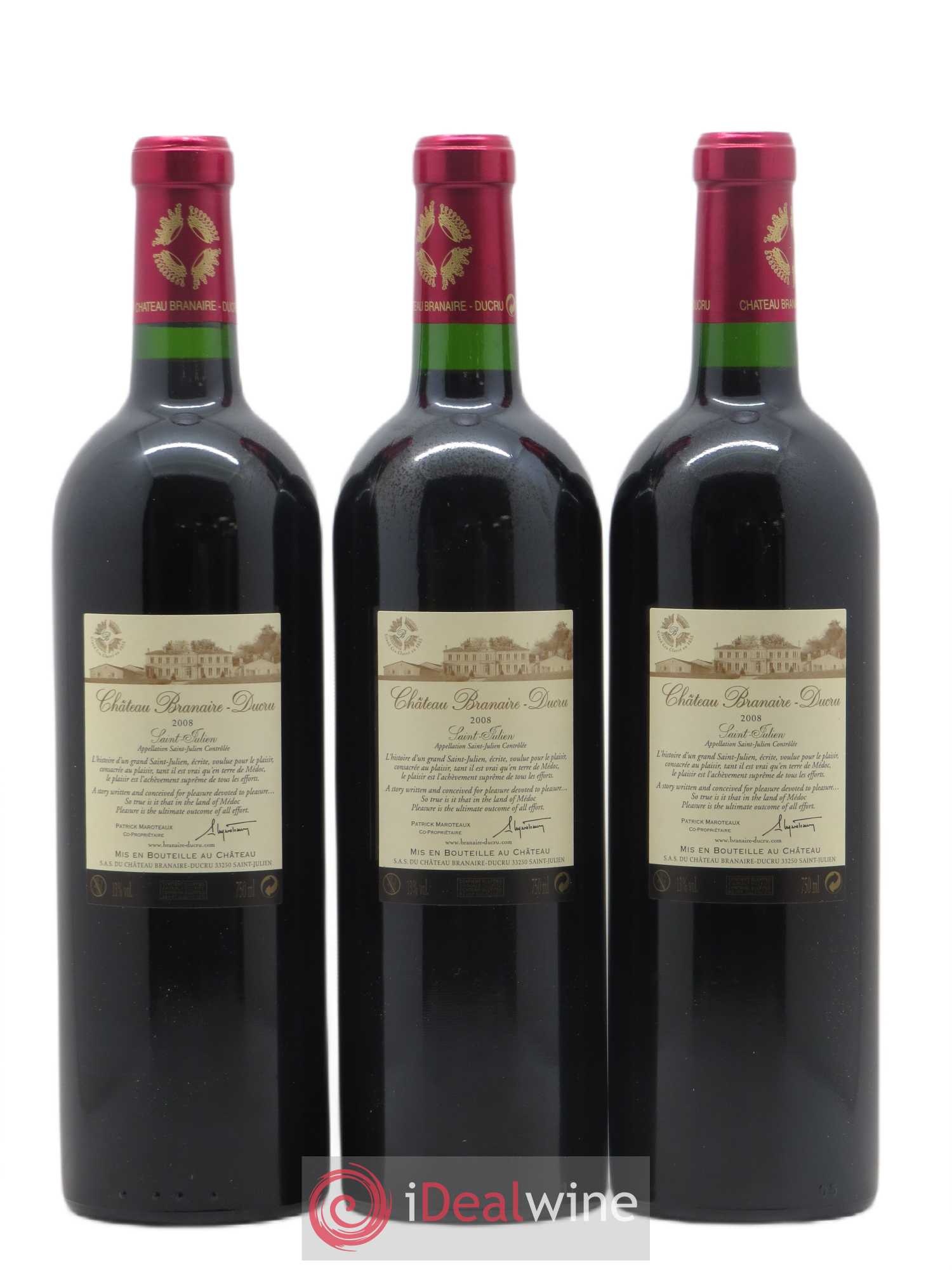Château Branaire Ducru 4ème Grand Cru Classé 2008 - Lot de 12 bouteilles - 6
