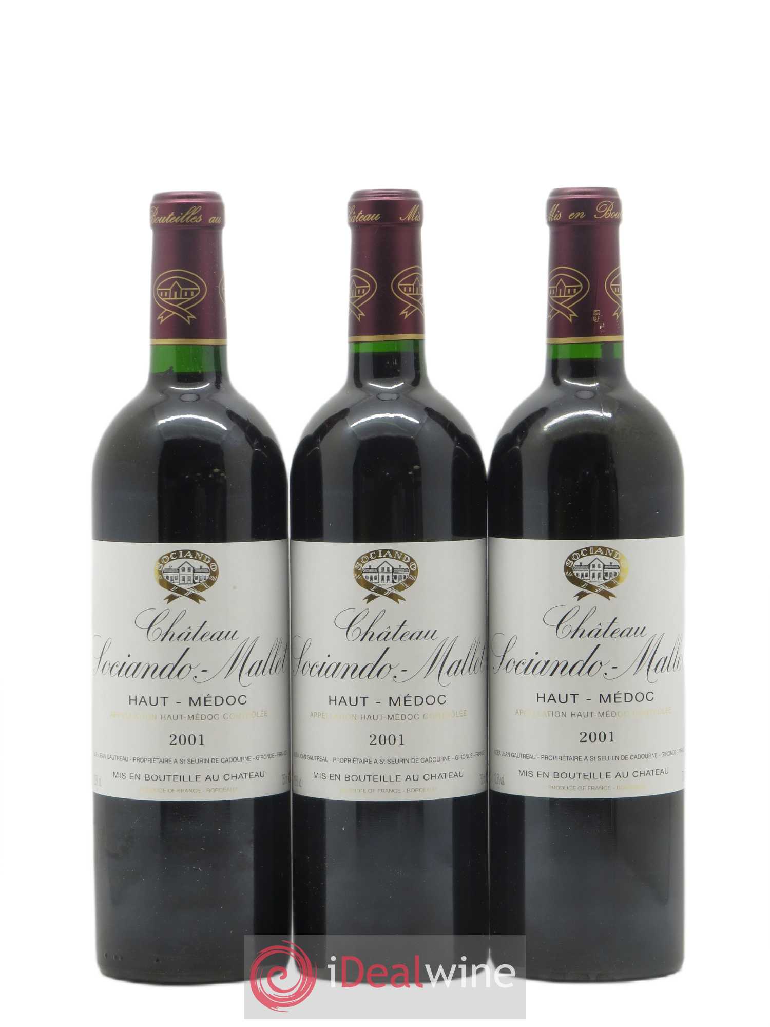 Château Sociando Mallet 2001 - Lot de 12 bouteilles - 4