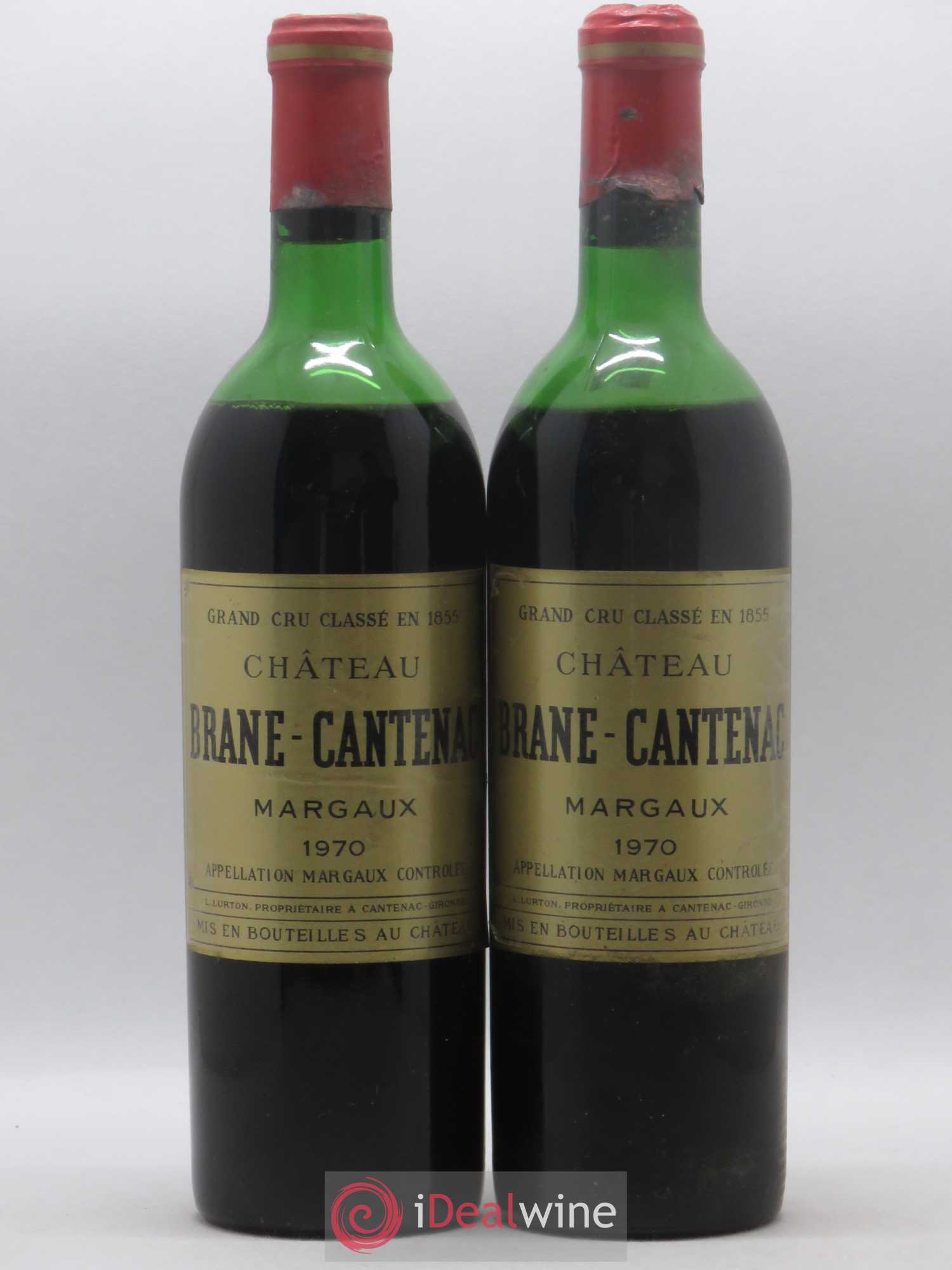 Château Brane Cantenac 2ème Grand Cru Classé 1970 - Lot de 2 bouteilles - 0