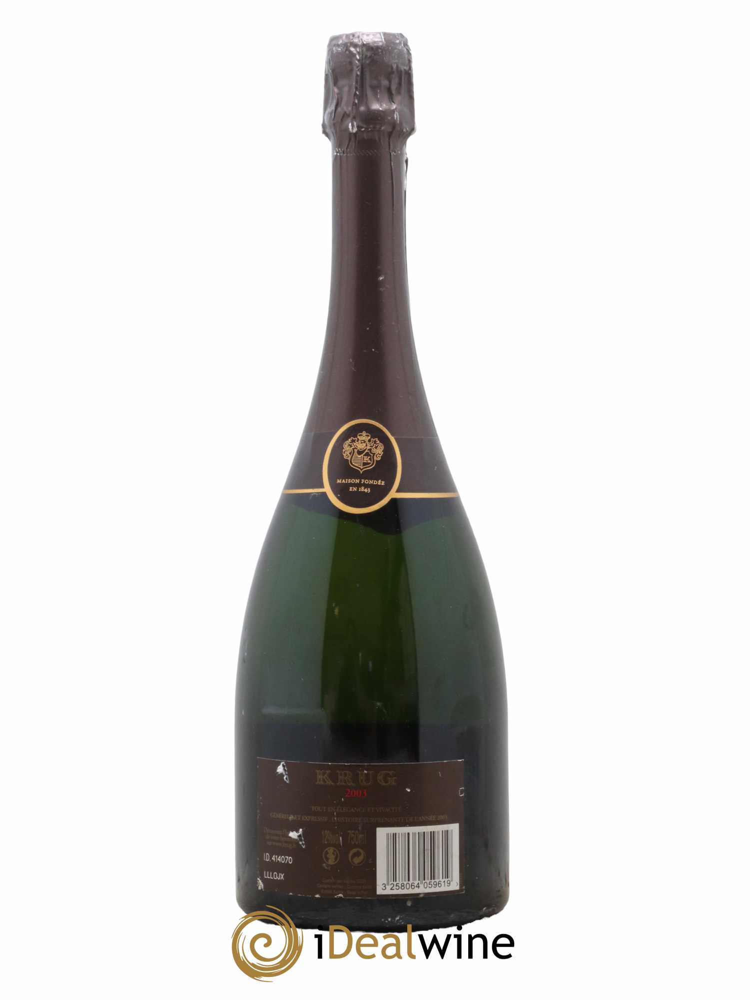 Vintage Krug 2003 - Lot de 1 bouteille - 1