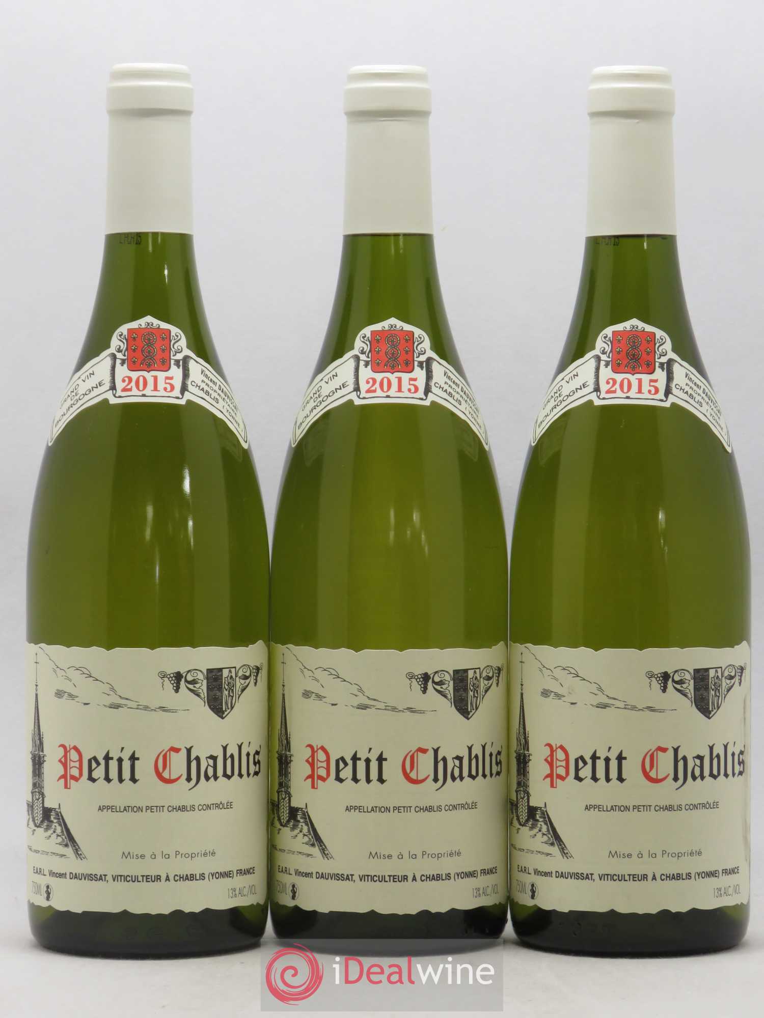 Petit Chablis Vincent Dauvissat (Domaine) 2015 - Lot de 3 bouteilles - 0
