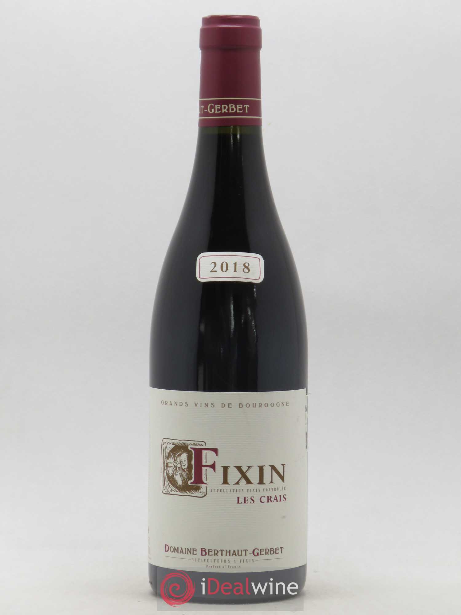 Fixin Les Crais Domaine Berthaut Gerbet 2018 - Lot de 1 bouteille - 0