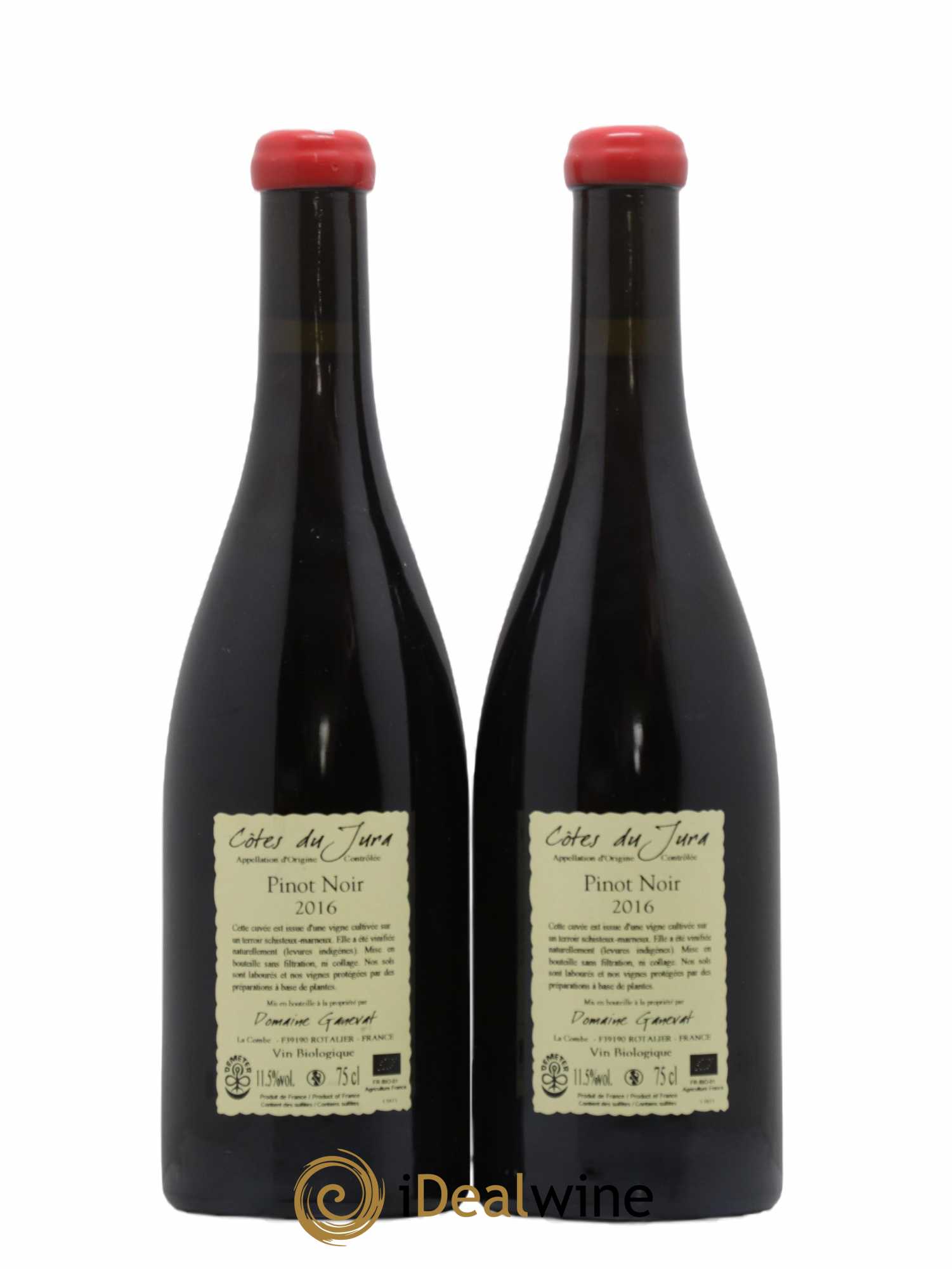 Côtes du Jura Pinot Noir En Billat Jean-François Ganevat (Domaine) 2016 - Lot de 2 bouteilles - 1