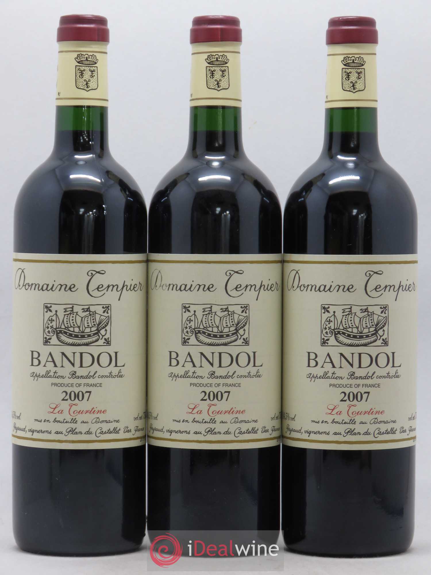 Bandol Domaine Tempier La Tourtine Famille Peyraud 2007 - Lot de 3 bouteilles - 0
