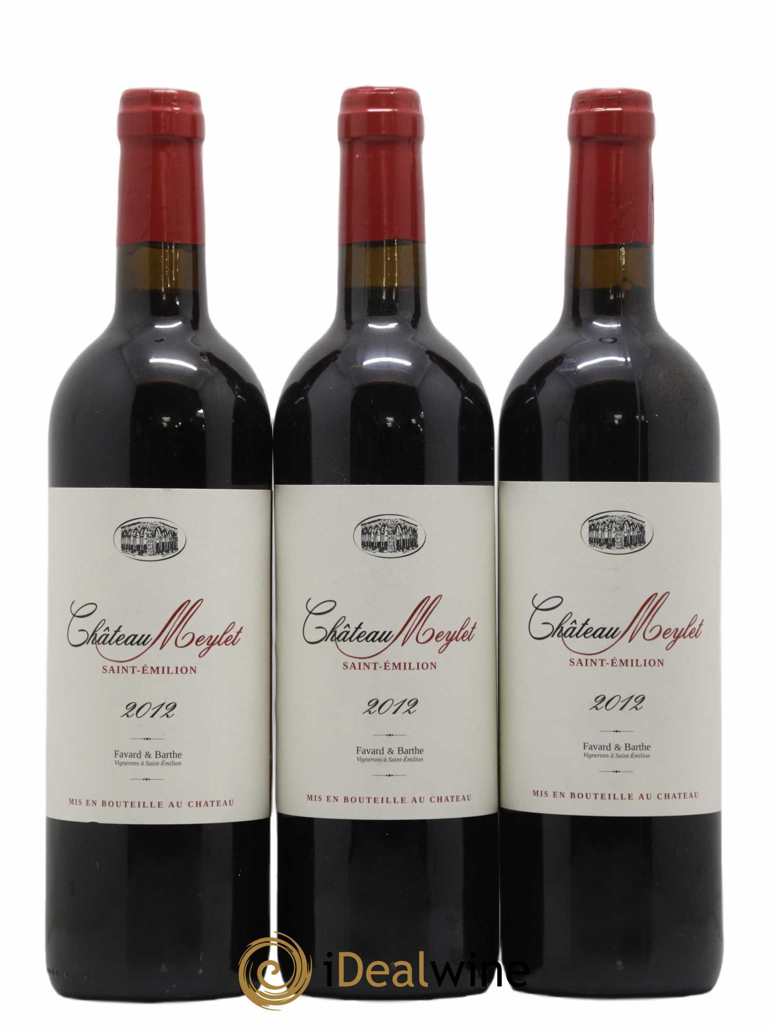 Saint-Émilion Château Meylet 2012 - Lot de 3 bouteilles - 0