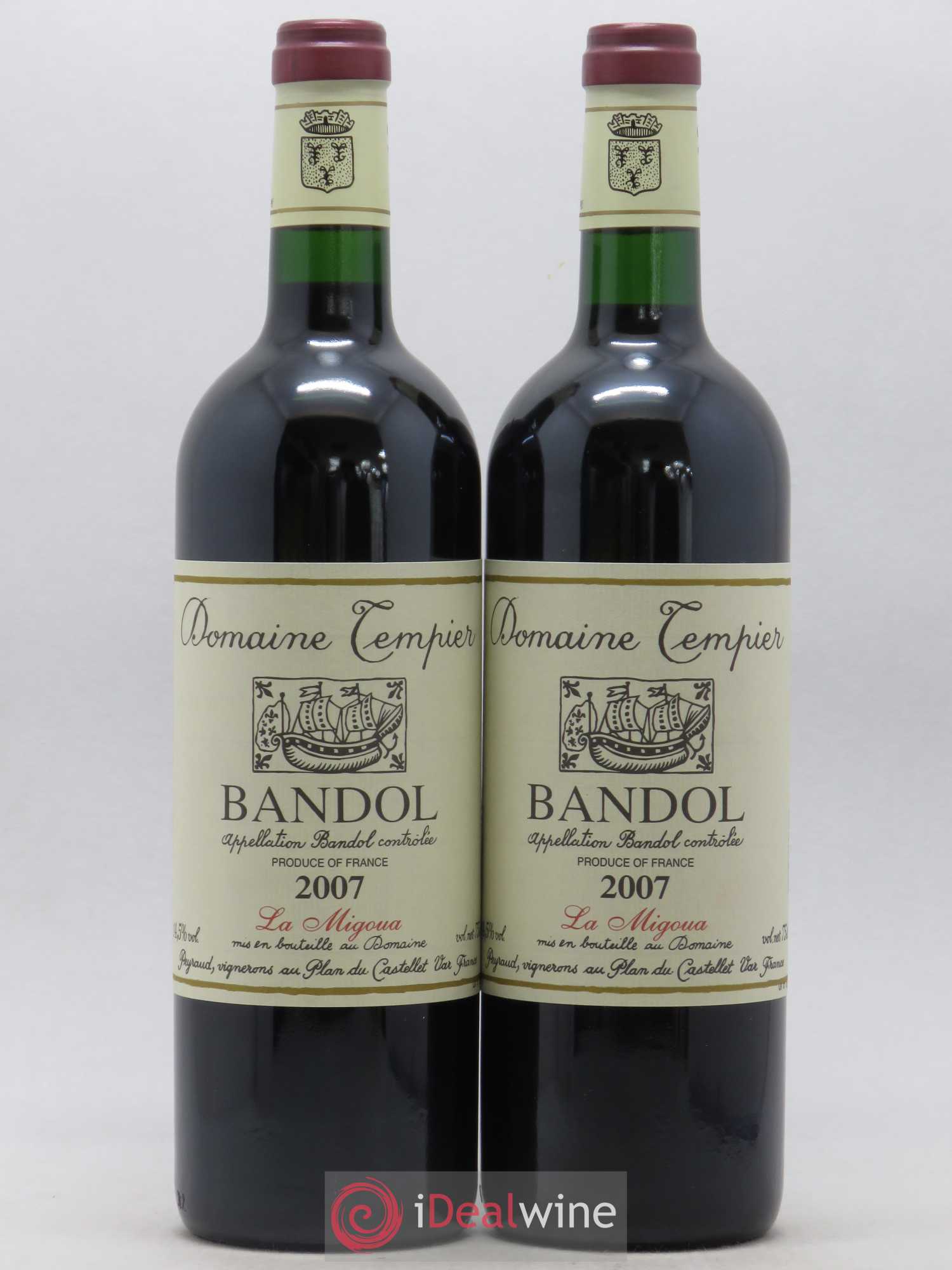 Bandol Domaine Tempier Cuvée La Migoua Famille Peyraud 2007 - Lot de 2 bouteilles - 0