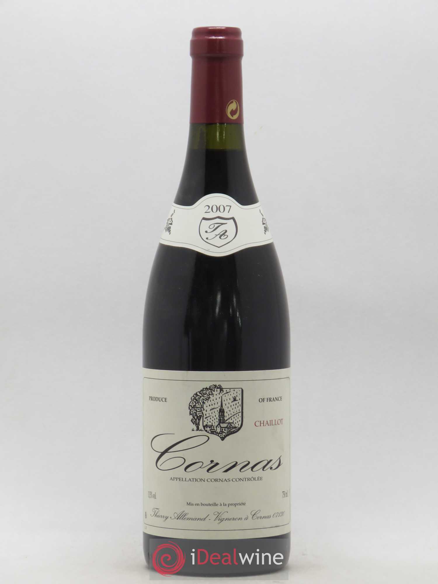 Cornas Chaillot Thierry Allemand 2007 - Lot de 1 bouteille - 0