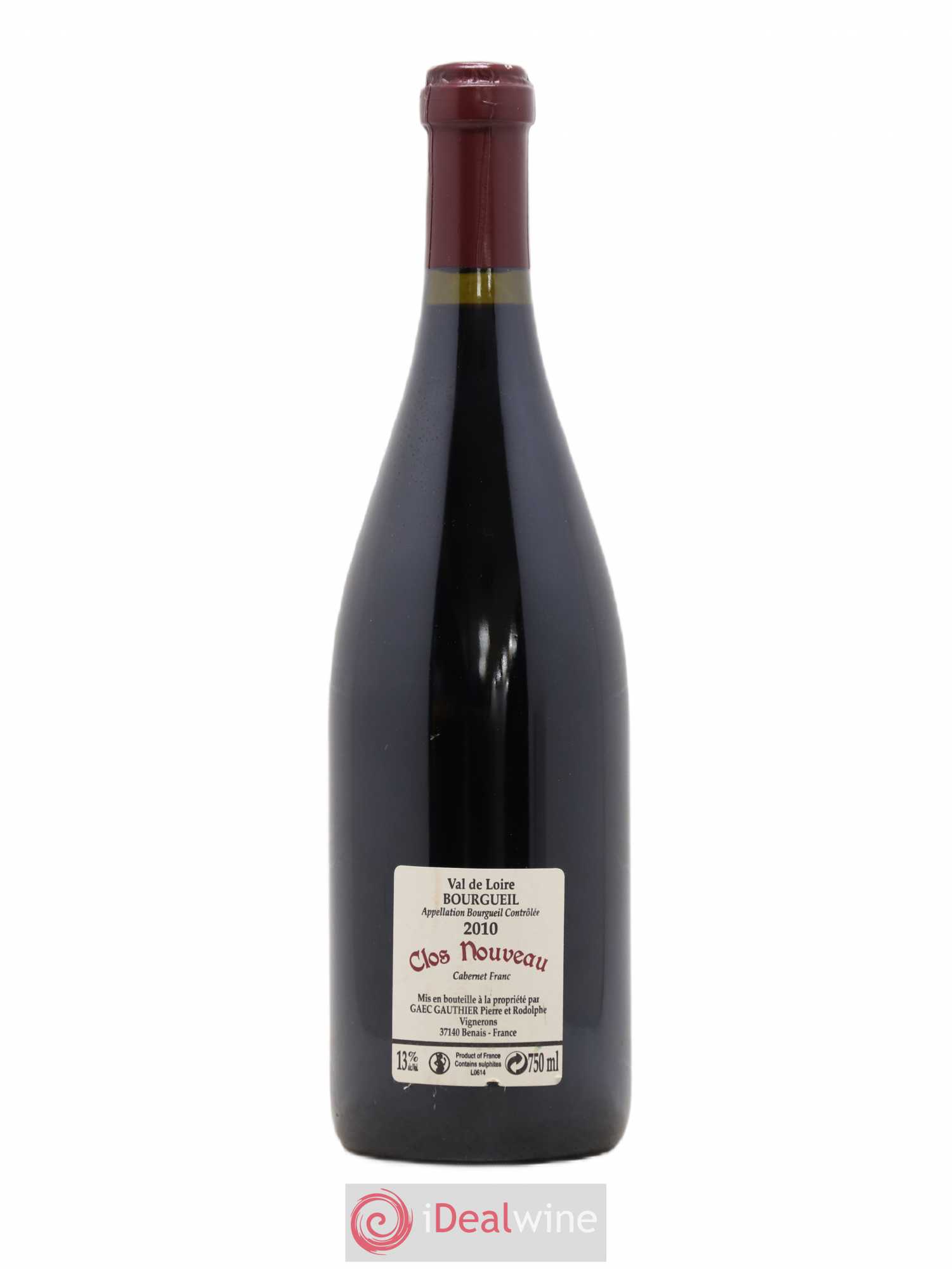 Bourgueil Clos Nouveau Domaine du Bel Air 2010 - Lotto di 1 bottiglia - 1