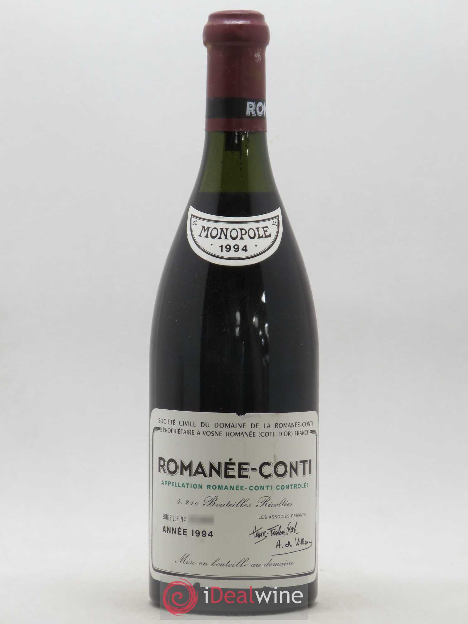 Romanée-Conti Grand Cru Domaine de la Romanée-Conti 1994 - Lot de 1 bouteille - 0
