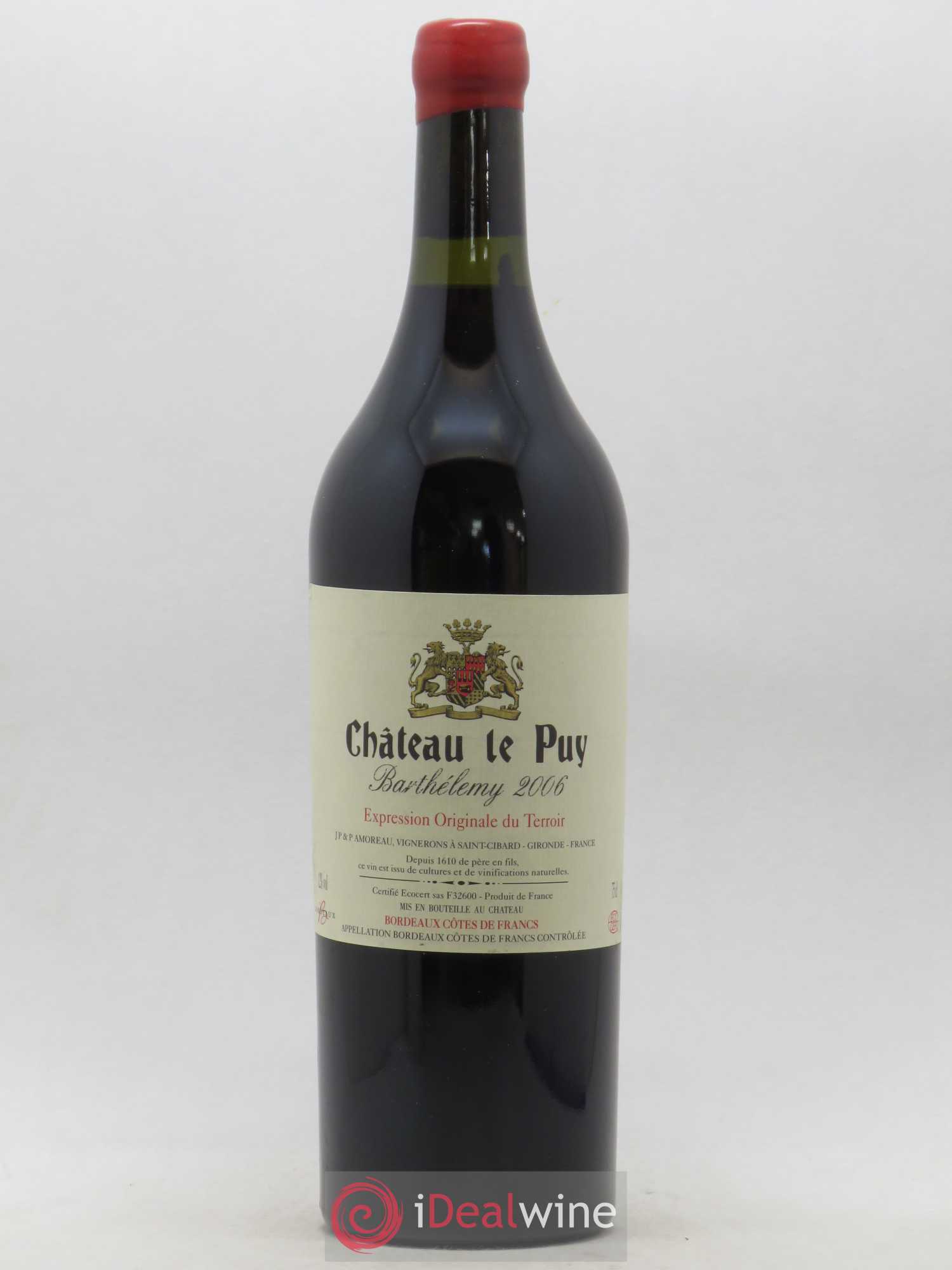 Le Puy - Cuvée Barthélemy 2006 - Lot de 1 bouteille - 0