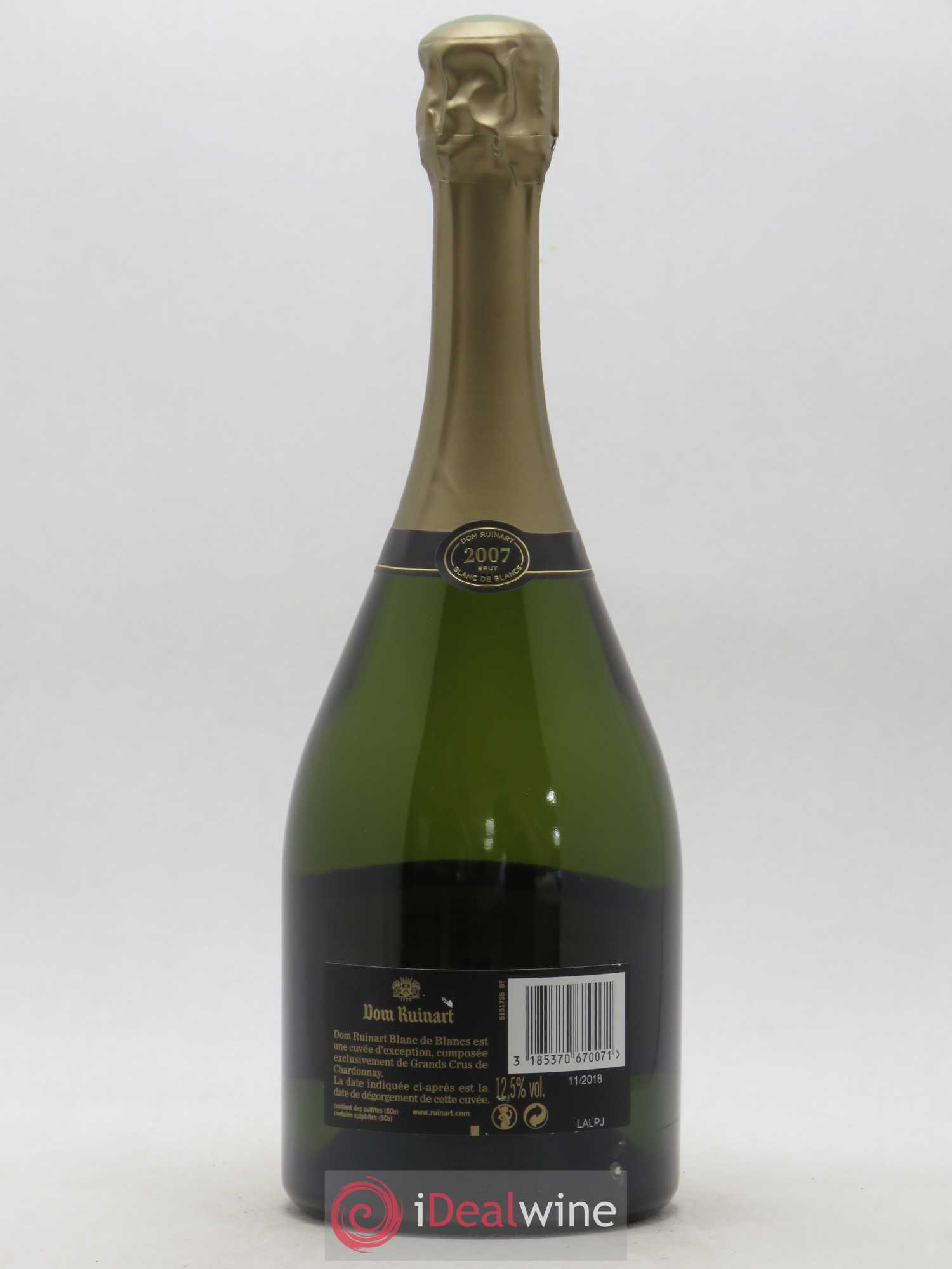 Dom Ruinart Brut Ruinart Blanc de Blancs 2007 - Lot de 1 bouteille - 1