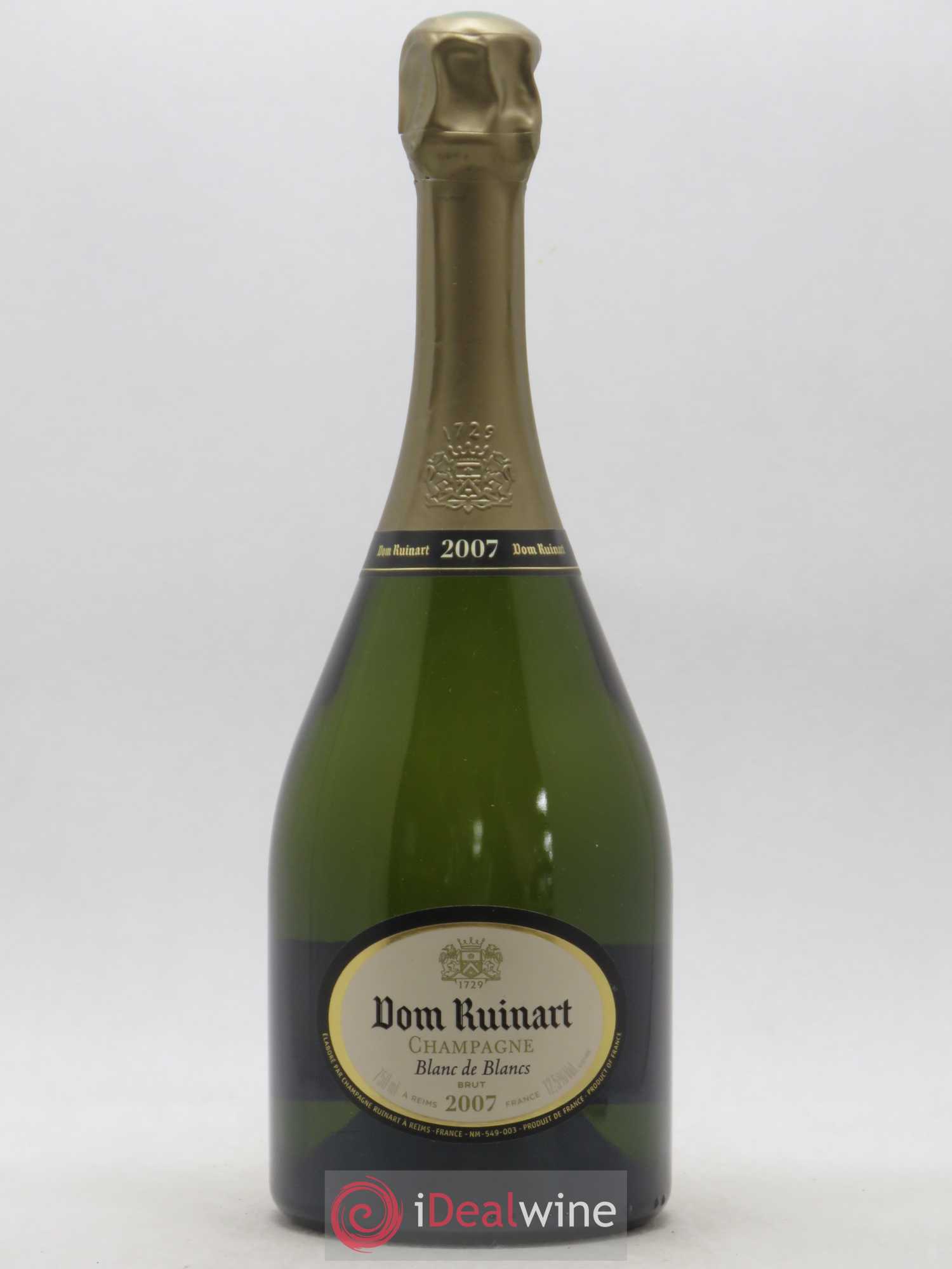 Dom Ruinart Brut Ruinart Blanc de Blancs 2007 - Lot de 1 bouteille - 0
