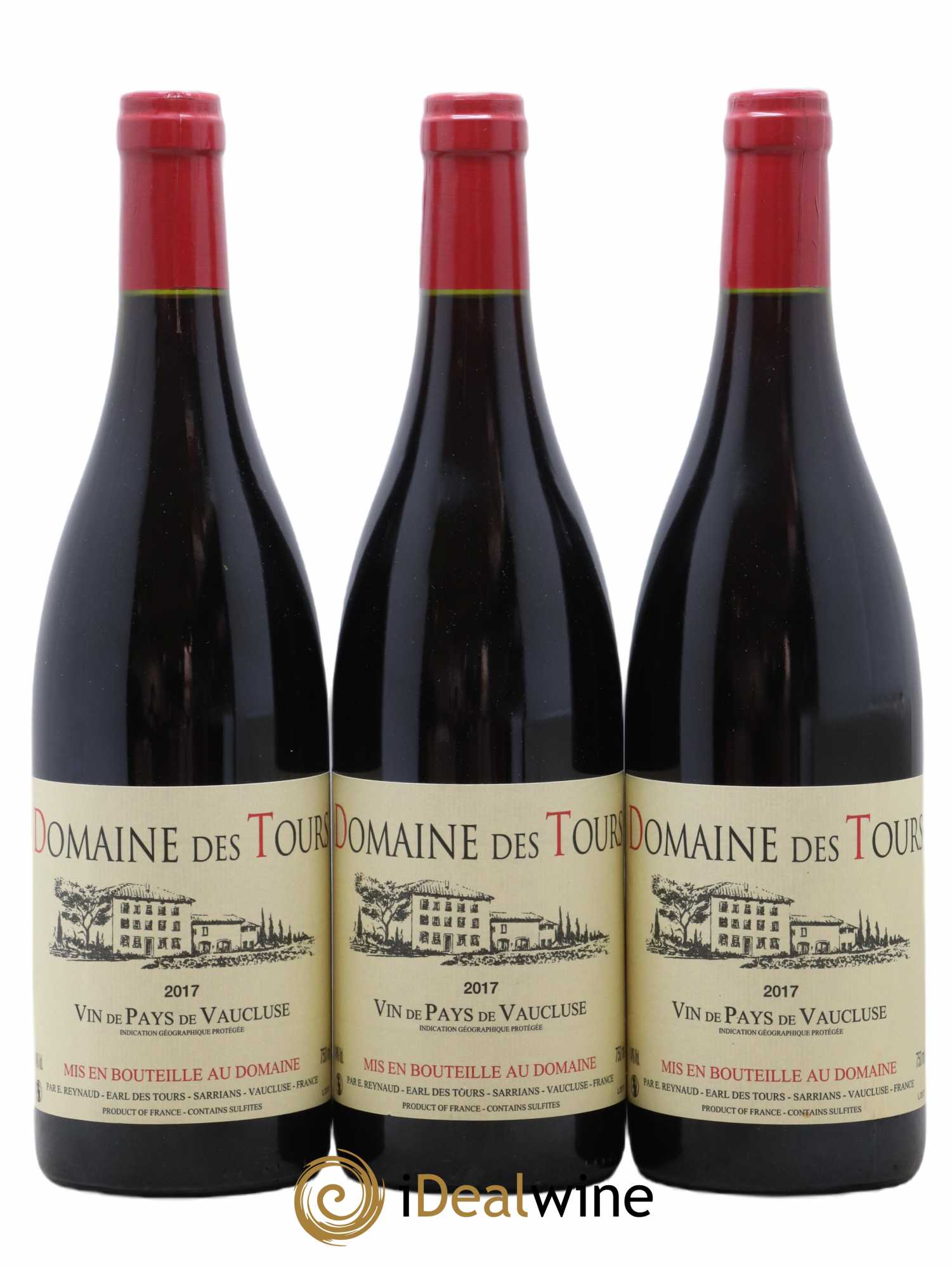Vaucluse (Vin de Pays de Vaucluse) Domaine des Tours Emmanuel Reynaud 2017 - Lot de 3 bouteilles - 0