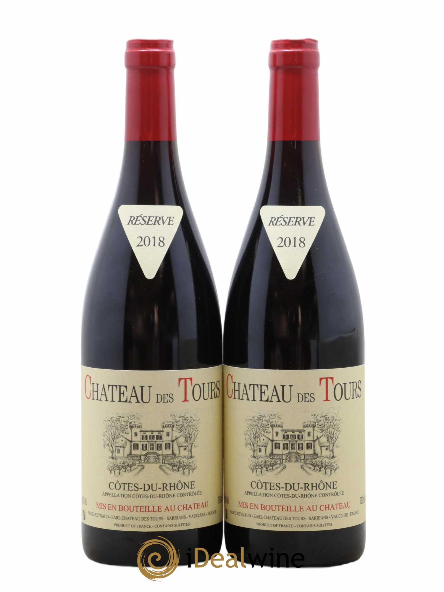 Côtes-du-Rhône Château des Tours Emmanuel Reynaud 2018 - Lot de 2 bouteilles - 0