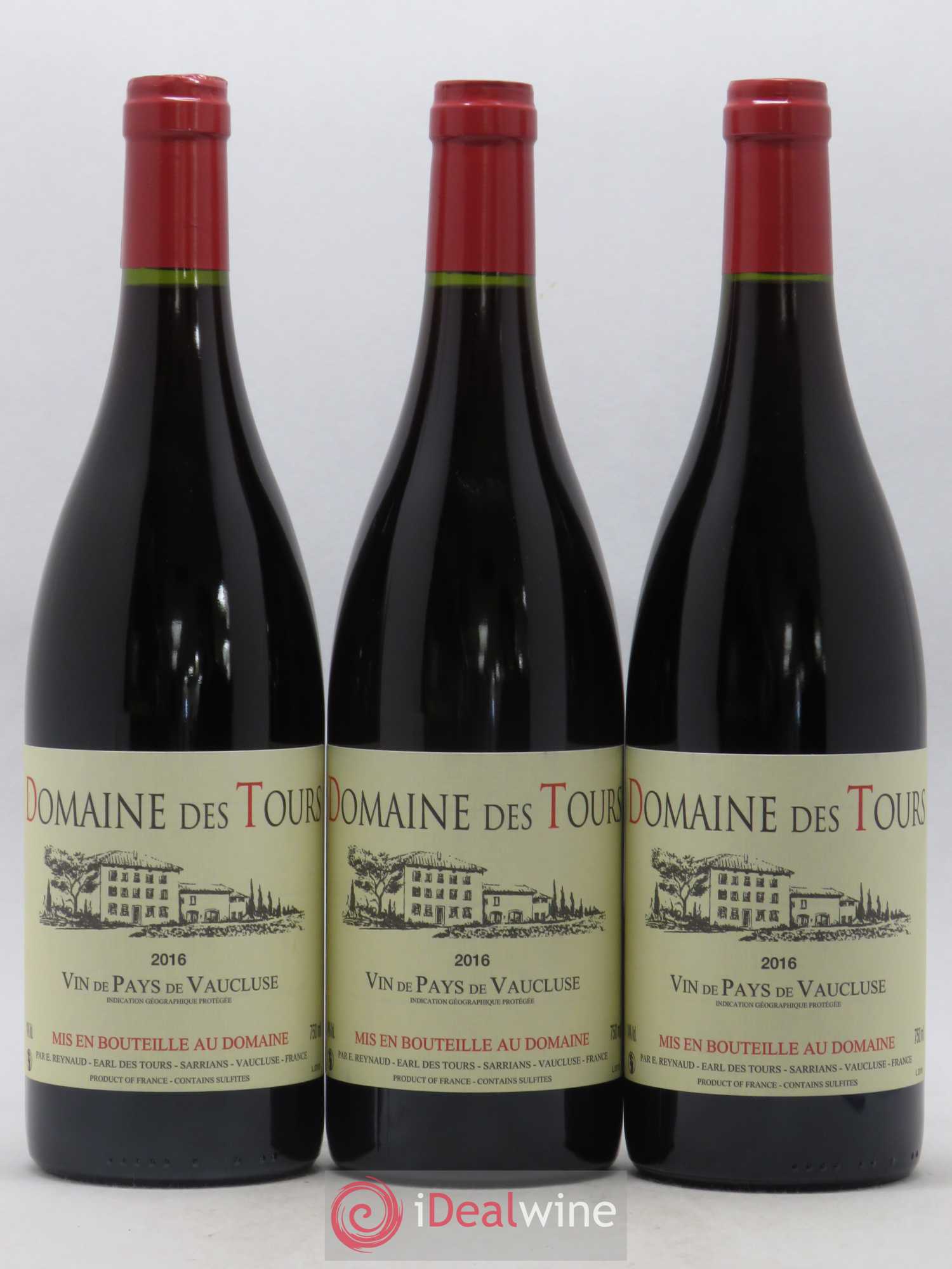 Vaucluse (Vin de Pays de Vaucluse) Domaine des Tours Emmanuel Reynaud 2016 - Lot de 3 bouteilles - 0