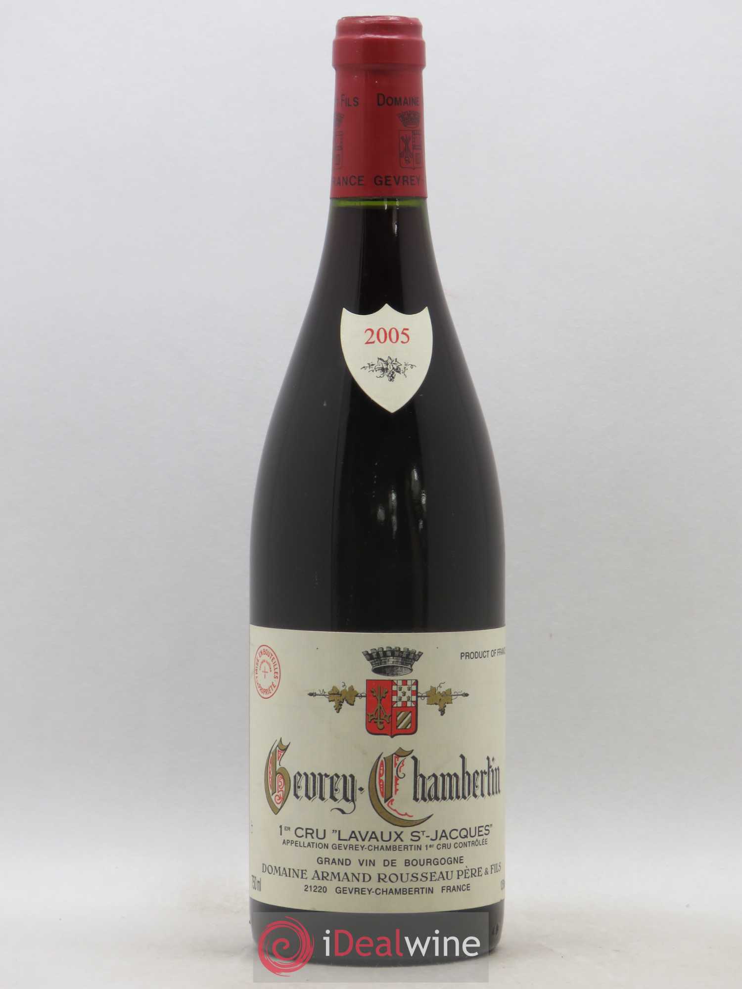 Gevrey-Chambertin 1er Cru Lavaux Saint Jacques Armand Rousseau (Domaine) 2005 - Lot de 1 bouteille - 0