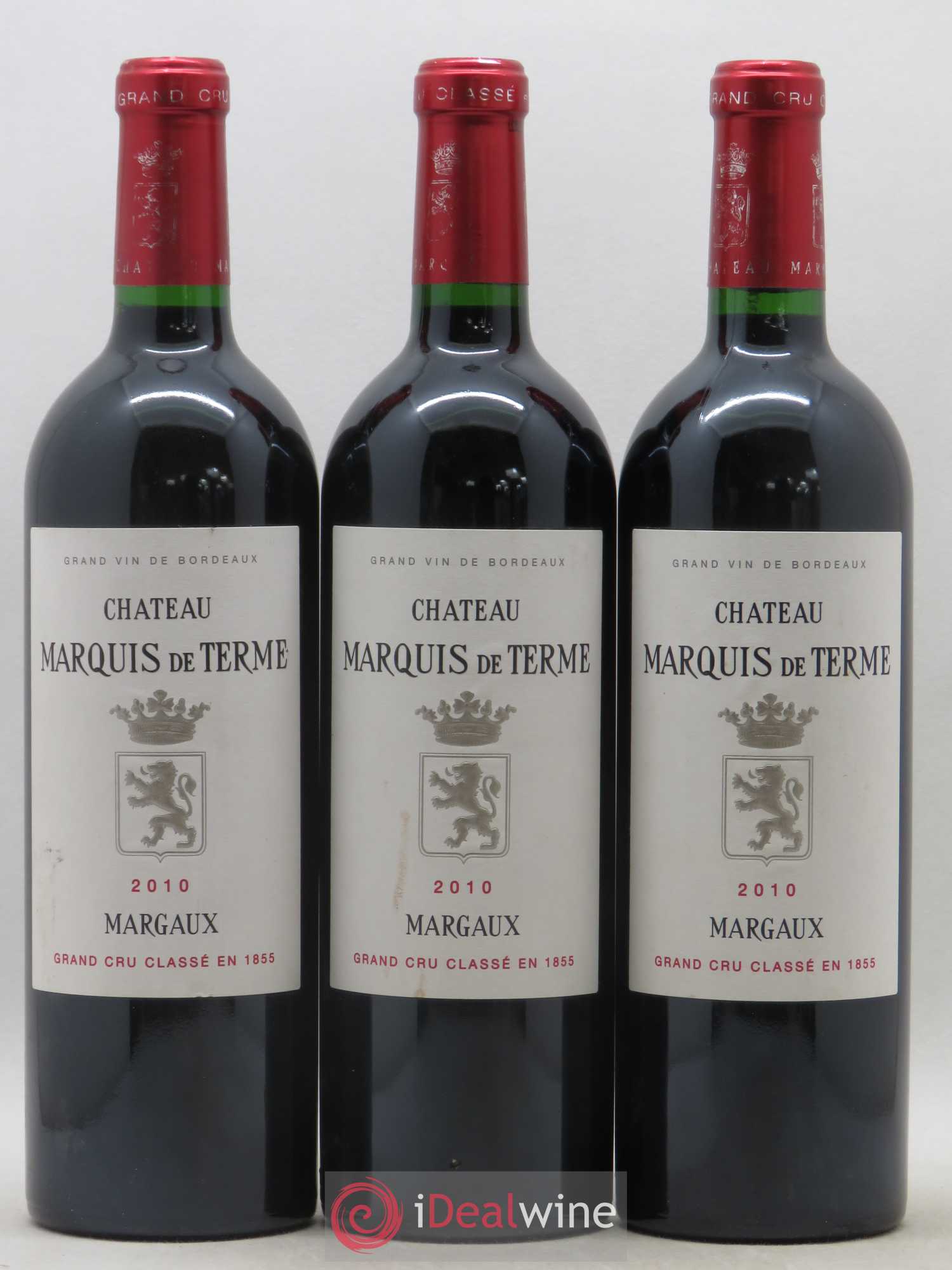 Château Marquis de Terme 4ème Grand Cru Classé 2010 - Lot de 3 bouteilles - 0