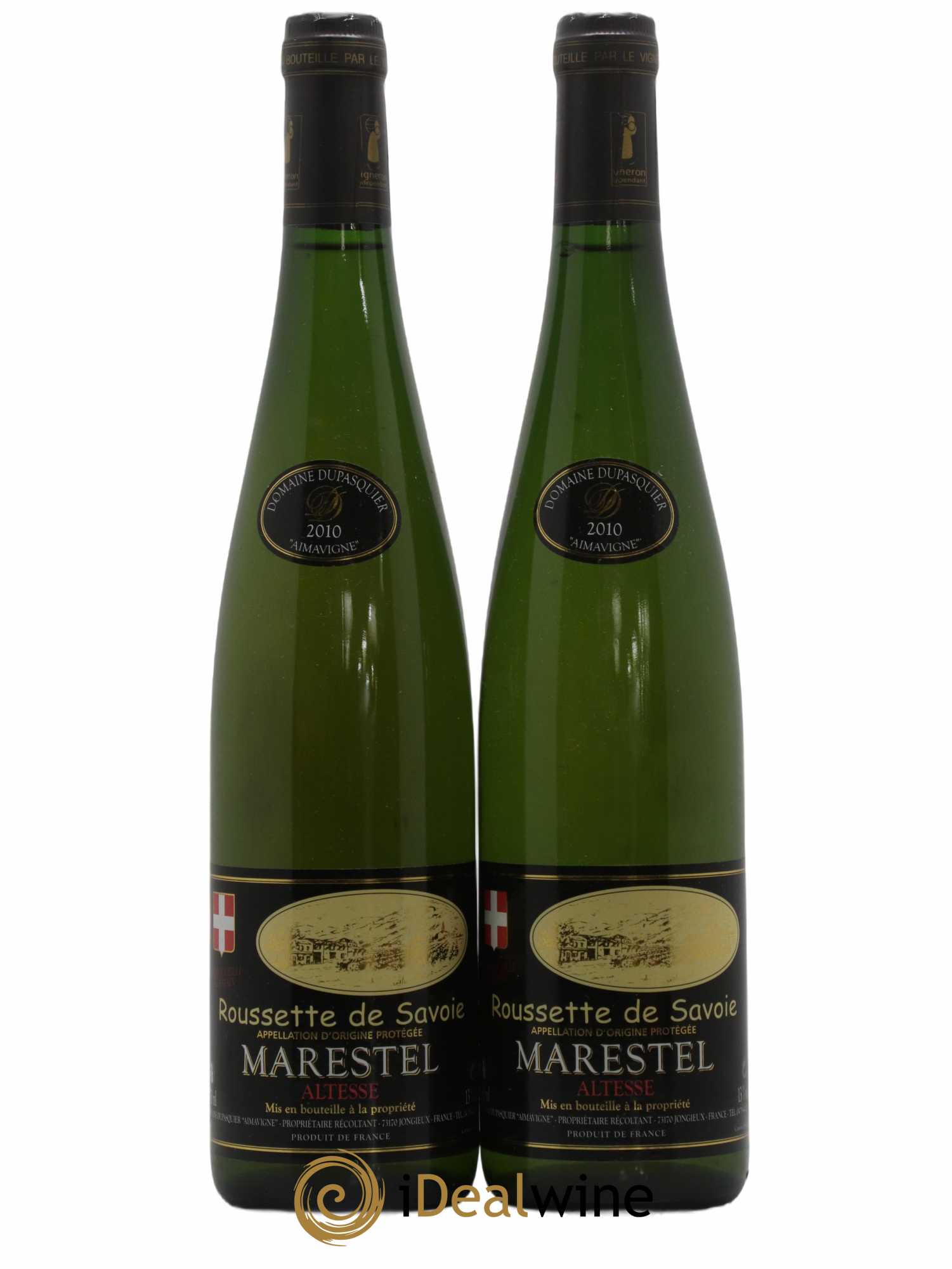 Vin de Savoie Marestel Rousette de Savoie Domaine Dupasquier 2010 - Lot de 2 bouteilles - 0