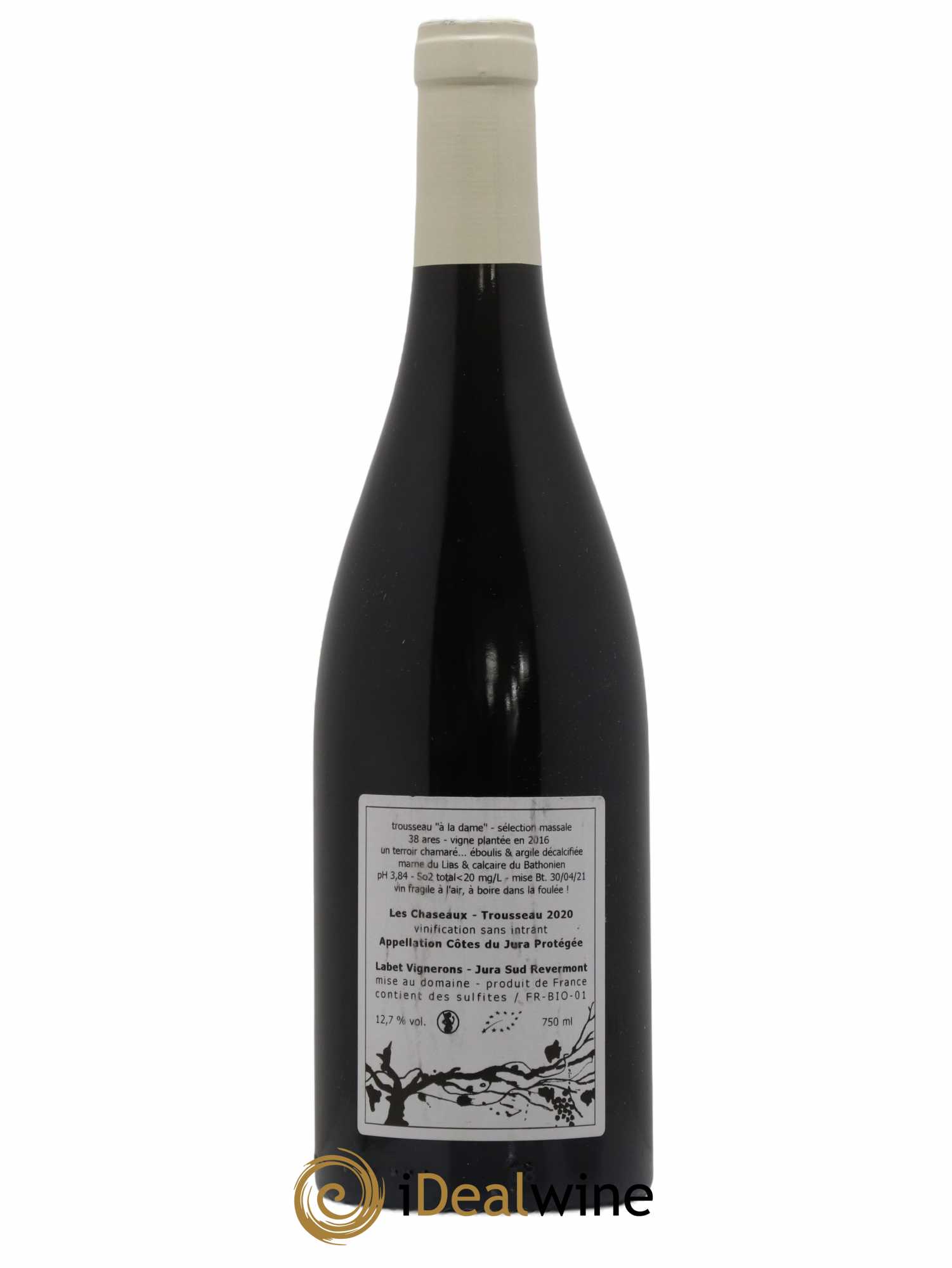 Côtes du Jura Trousseau Sélection Massale Romain - Julien - Charline Labet 2020 - Lot de 1 bouteille - 1