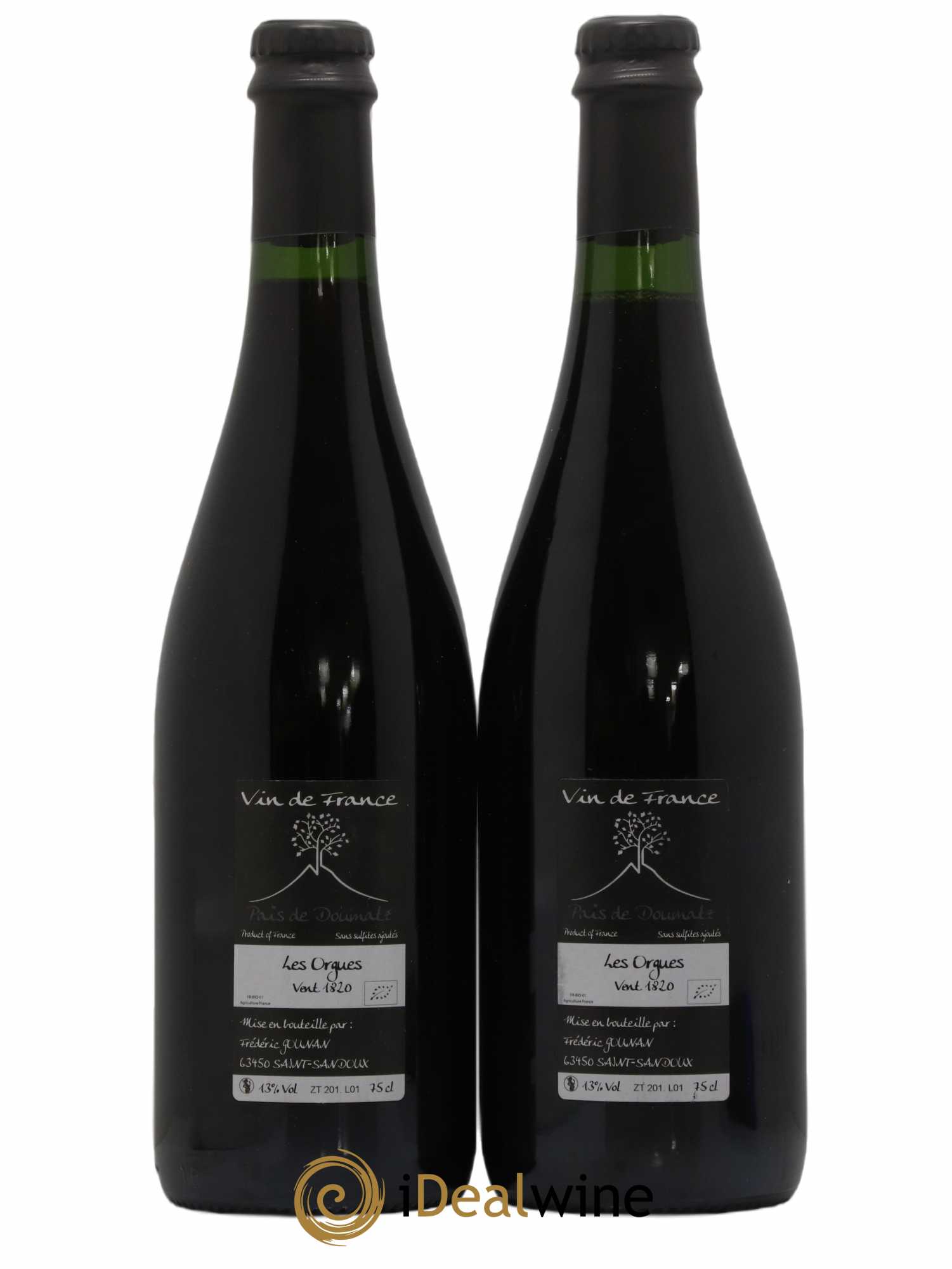 Vin de France Les Orgues Vignoble de l'Arbre Blanc Vent 1820 2018 - Lot de 2 bouteilles - 1