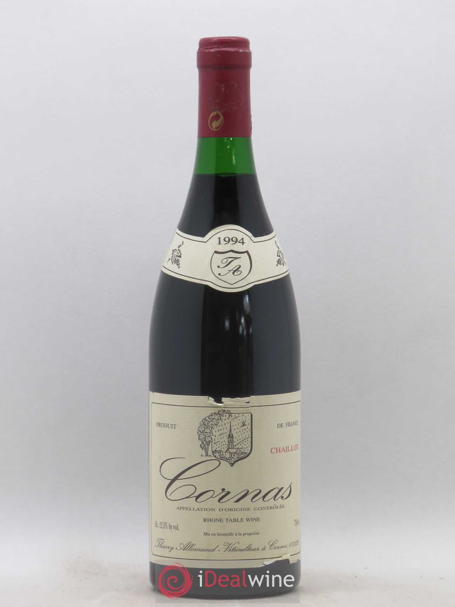 Cornas Chaillot Thierry Allemand 1994 - Lot de 1 bouteille - 0