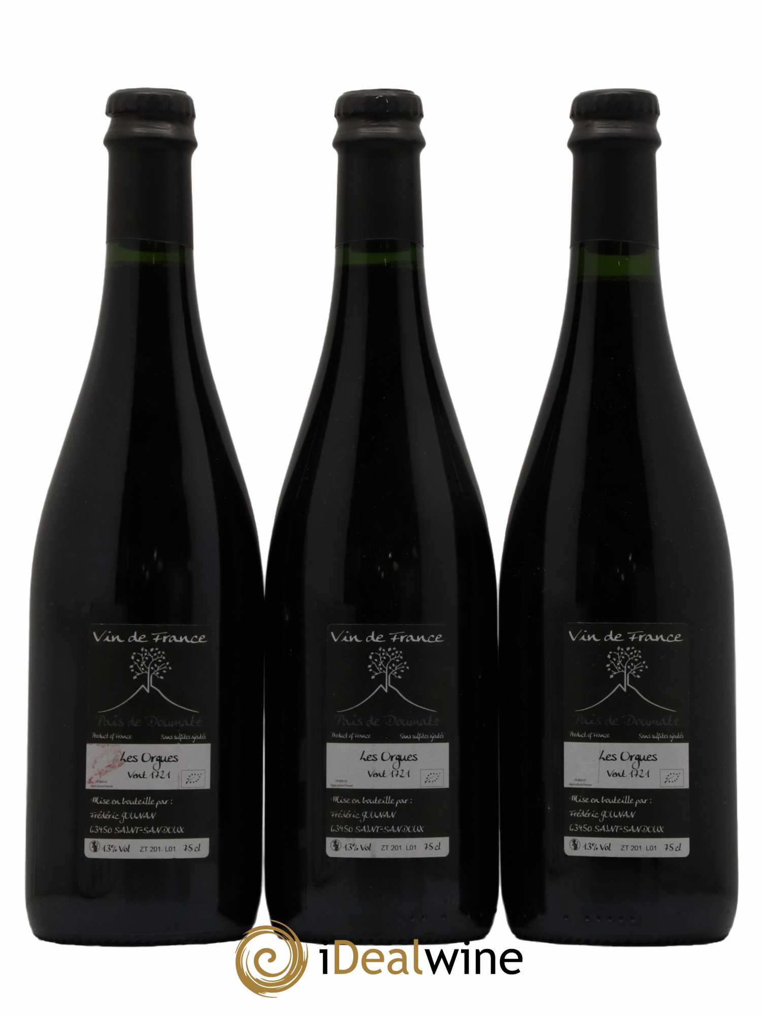 Vin de France Les Orgues Vignoble de l'Arbre Blanc 2017 - Lot de 3 bouteilles - 1