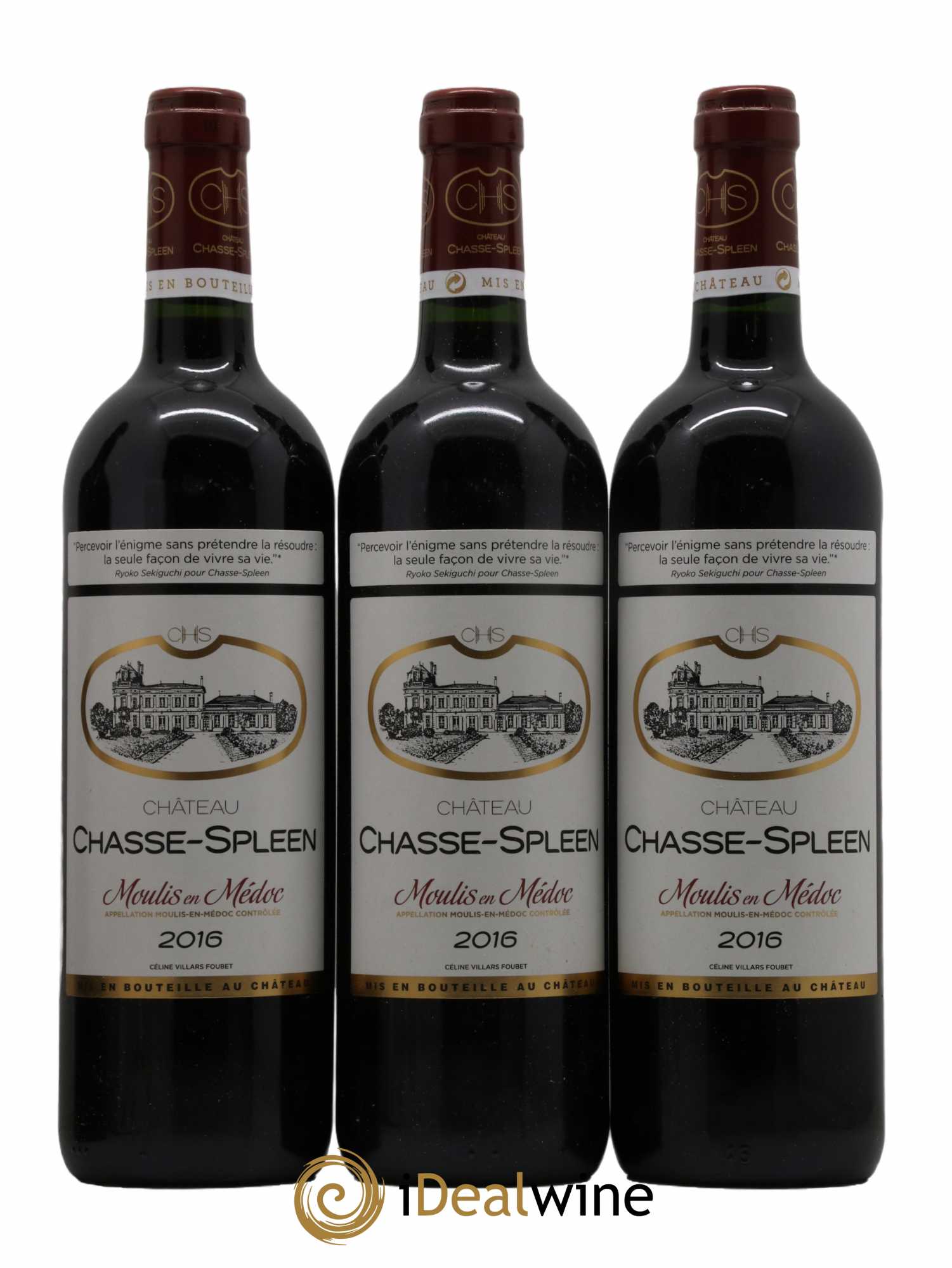 Château Chasse Spleen 2016 - Lot de 3 bouteilles - 0