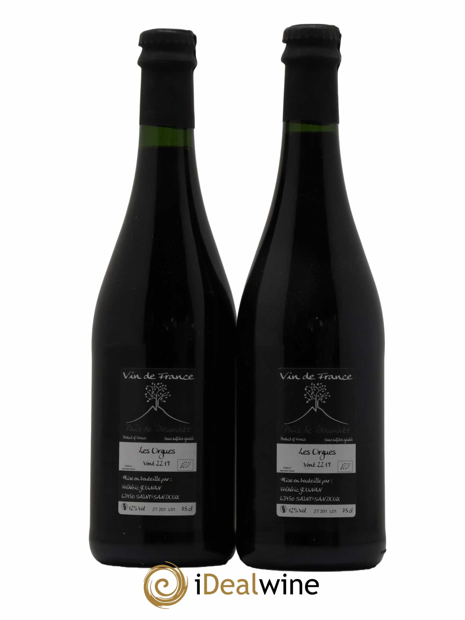 Vin de France Les Orgues Vignoble de l'Arbre Blanc 2019 - Lot de 2 bouteilles - 1