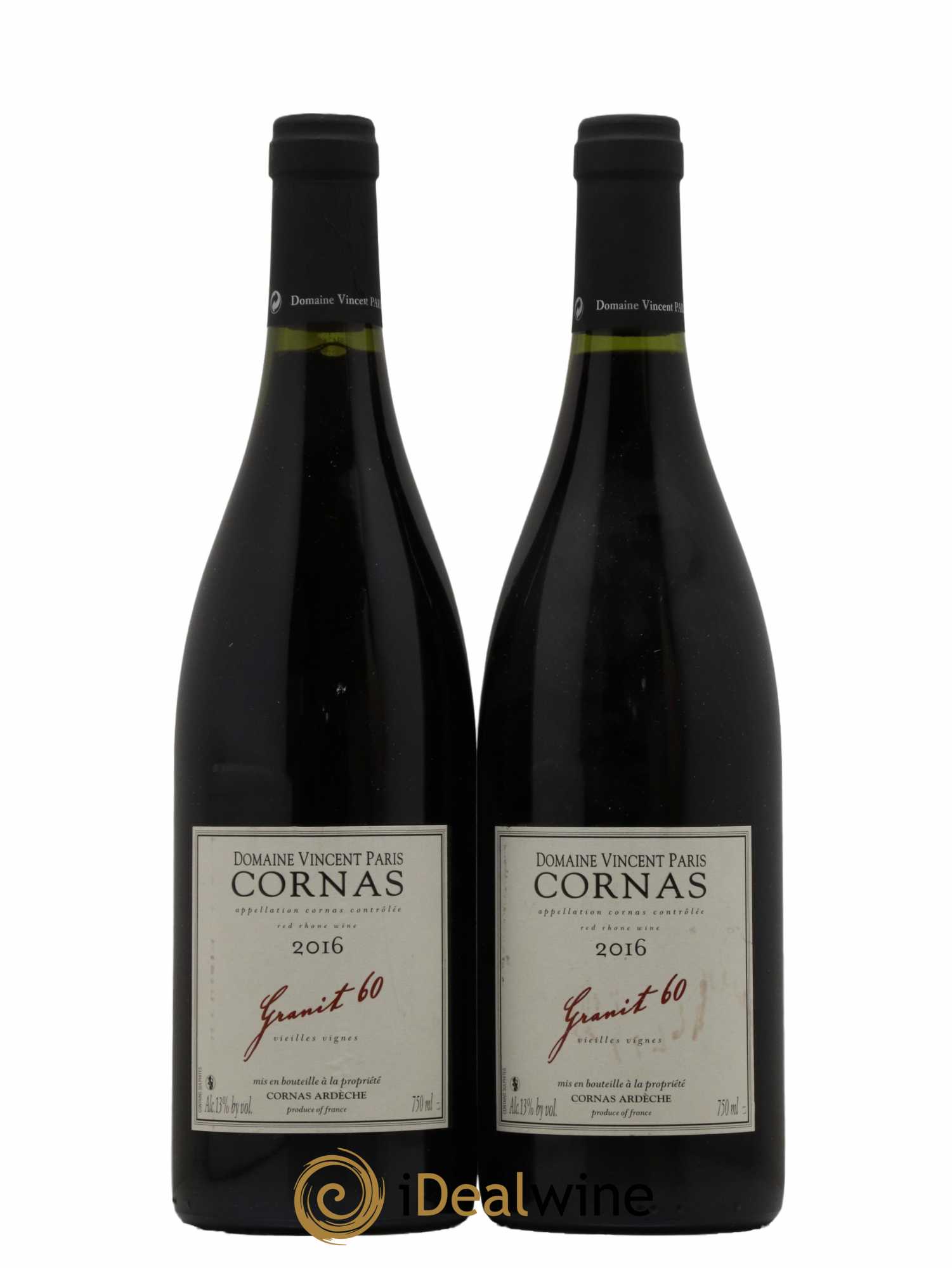 Cornas Granit 60 Vieilles Vignes Vincent Paris 2016 - Lot of 2 bottles - 0