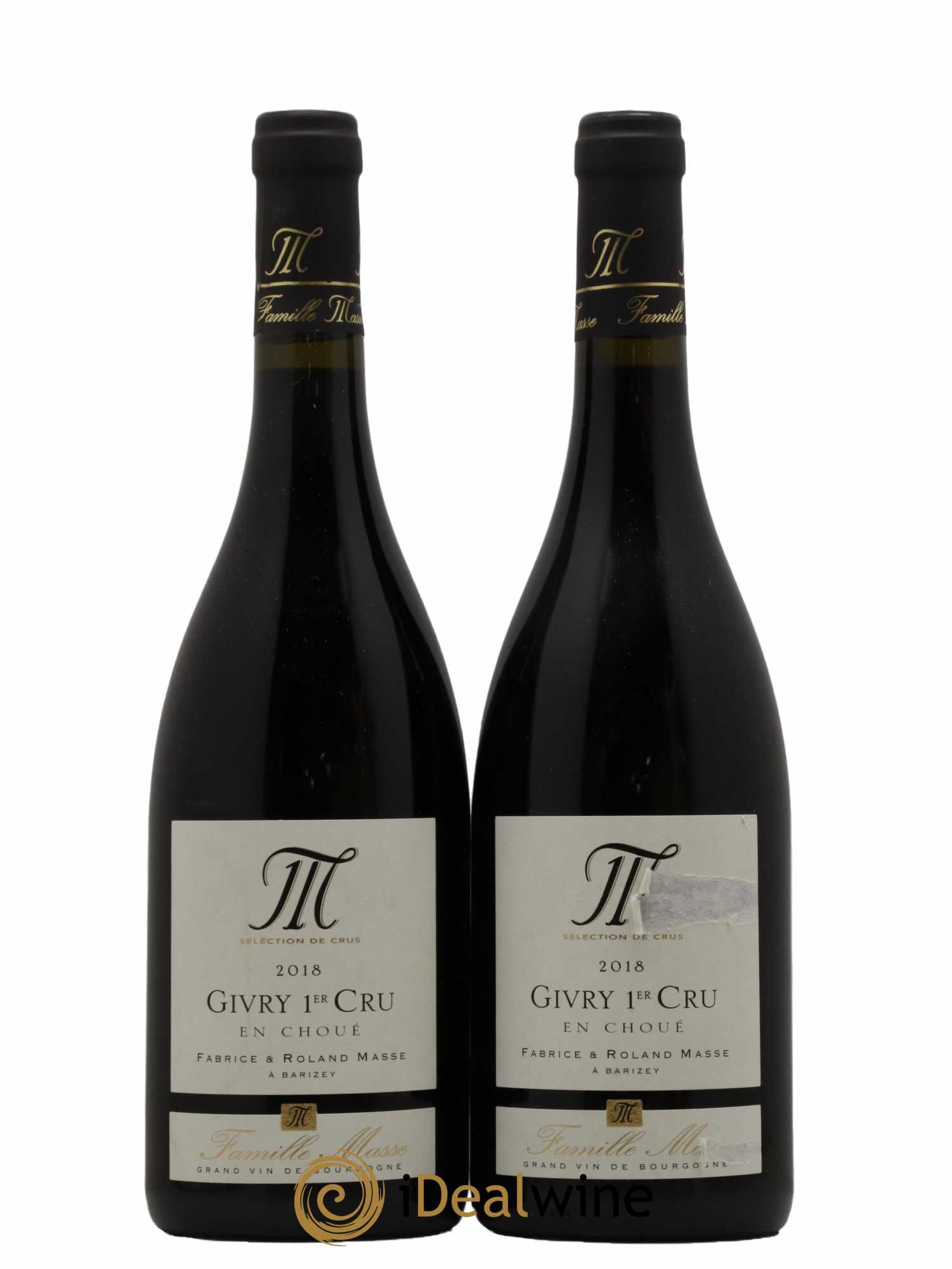 Givry 1er Cru En Choué Domaine Masse 2018 - Lot of 2 bottles - 0