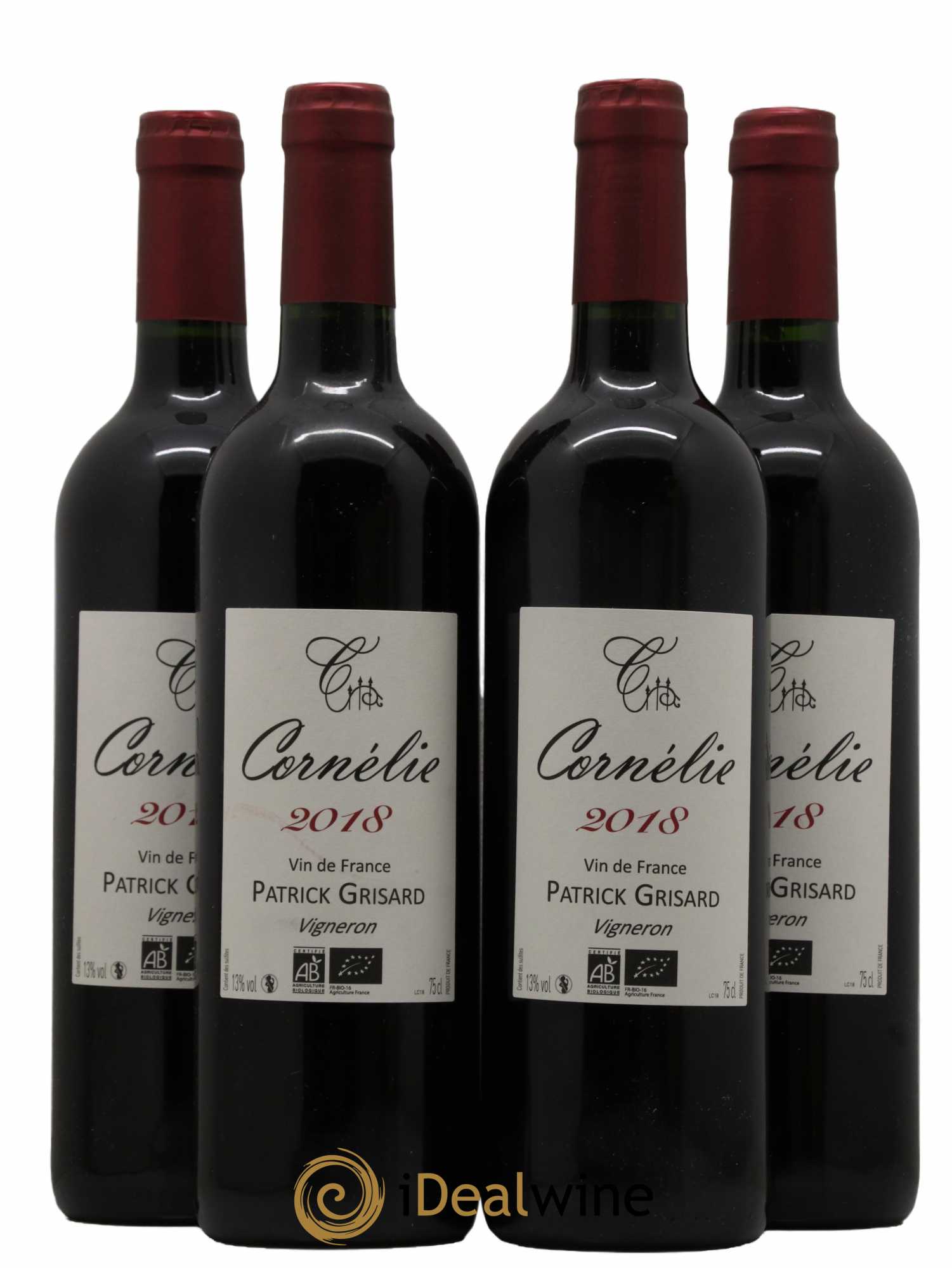 Vin de France Patrick Grisard Cornelie 2018 - Lot de 4 bouteilles - 0