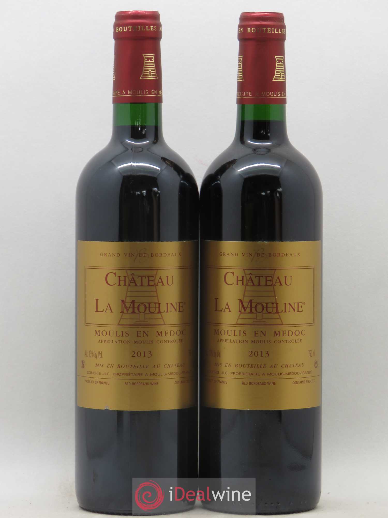 Château Moulis Château La Mouline 2013 - Lot de 2 bouteilles - 0