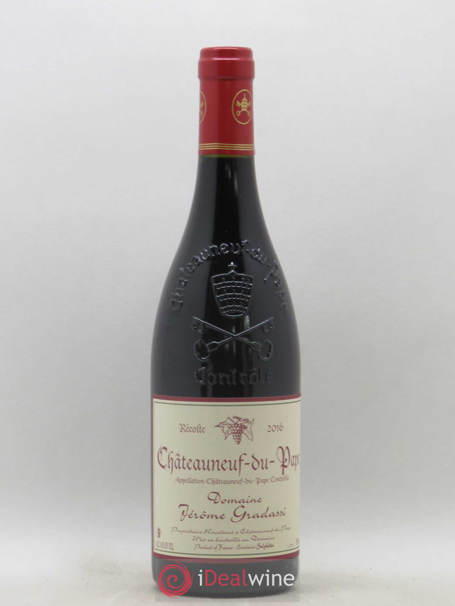 Châteauneuf-du-Pape Jerome Gradassi 2016 - Lot de 1 bouteille - 0