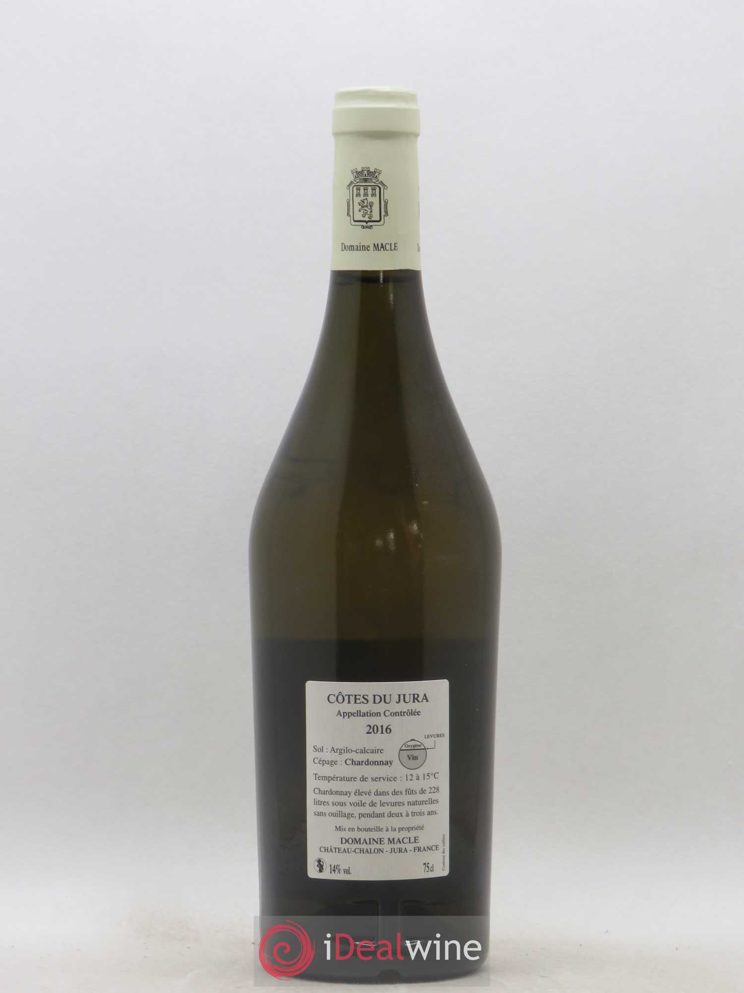 Côtes du Jura Chardonnay sous voile Jean Macle 2016 - Lot de 1 bouteille - 1