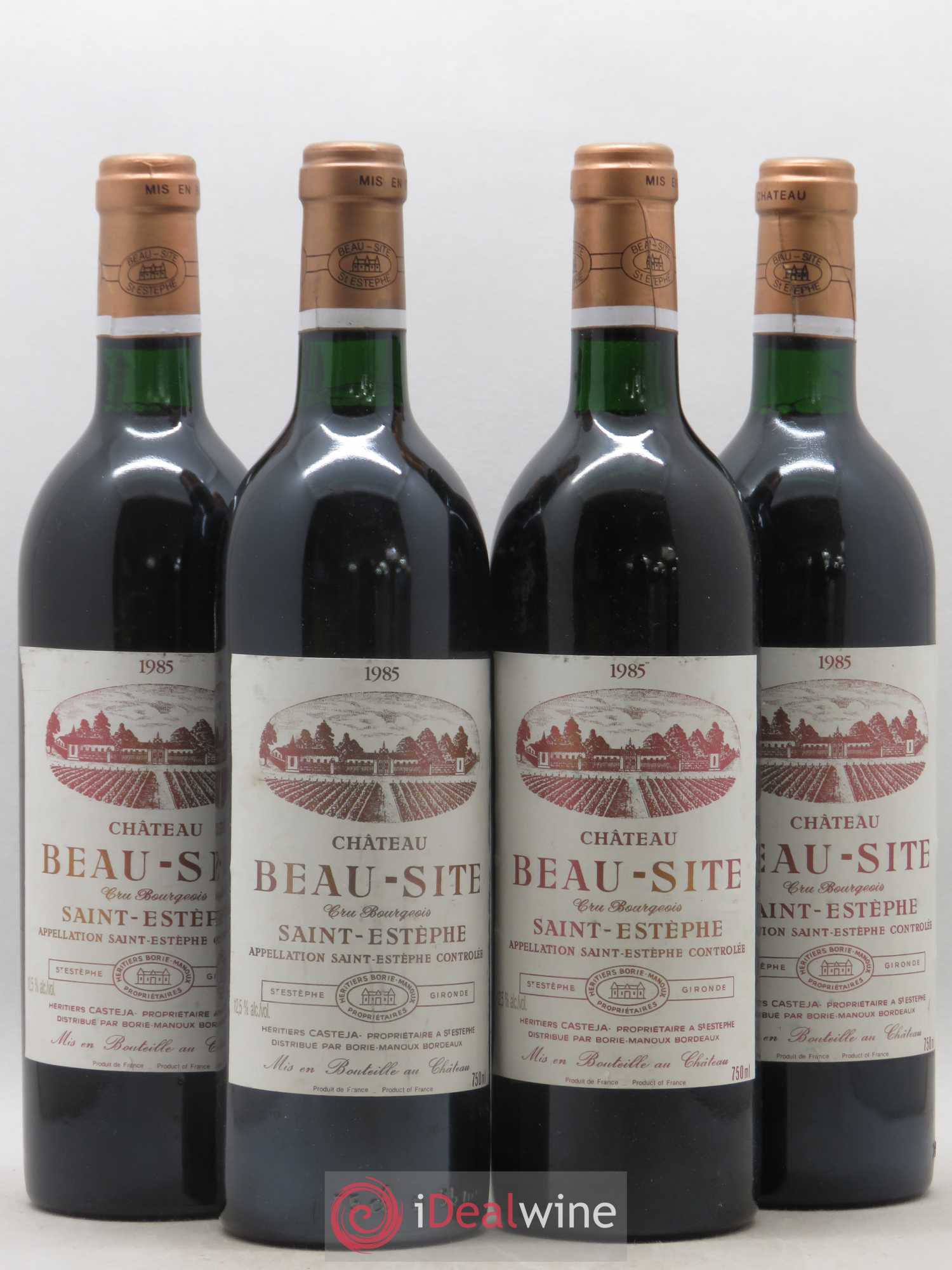 Château Beau Site Cru Bourgeois 1985 - Lot de 4 bouteilles - 0