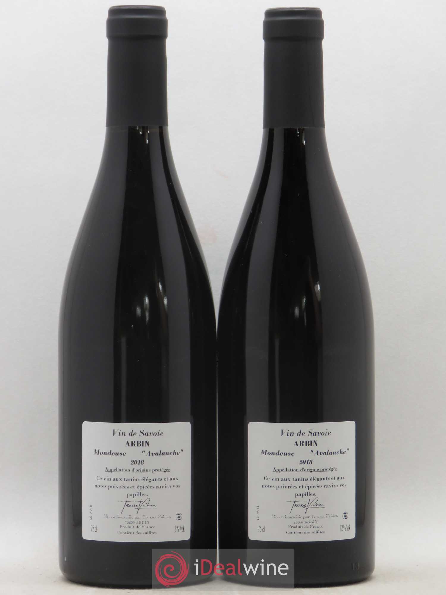 Vin de Savoie Arbin Mondeuse Avalanche Fabien Trosset 2018 - Lot de 2 bouteilles - 1