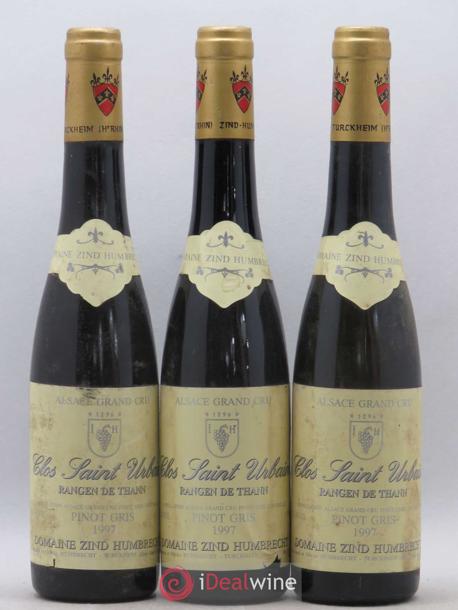 Alsace Pinot Gris Grand Cru Rangen de Thann Clos Saint-Urbain Zind-Humbrecht (Domaine) 1997 - Lot de 3 demi bouteilles - 0