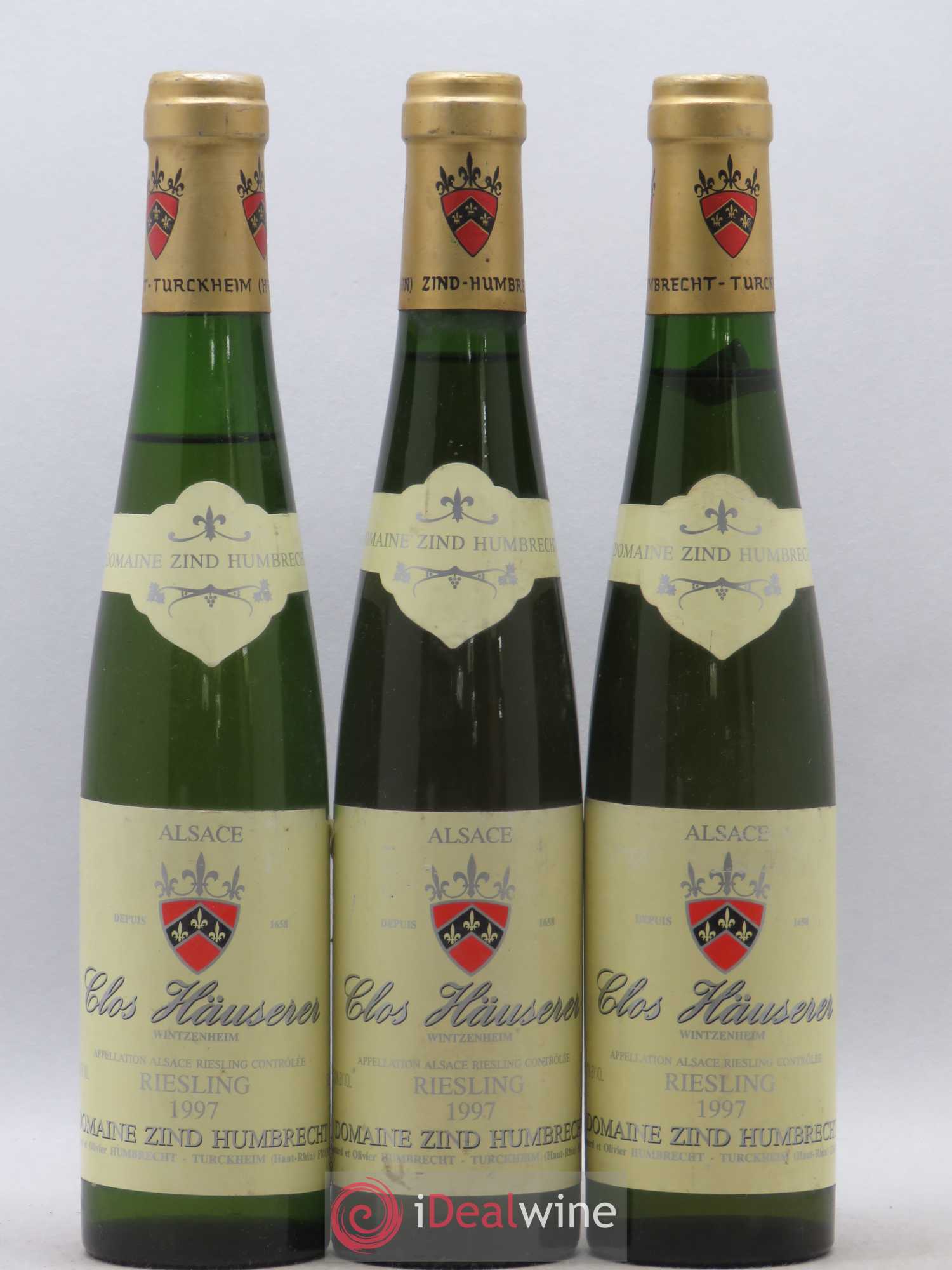 Alsace Riesling Clos Hauserer Zind-Humbrecht (Domaine) 1997 - Posten von 3 Demi-Flaschen - 0