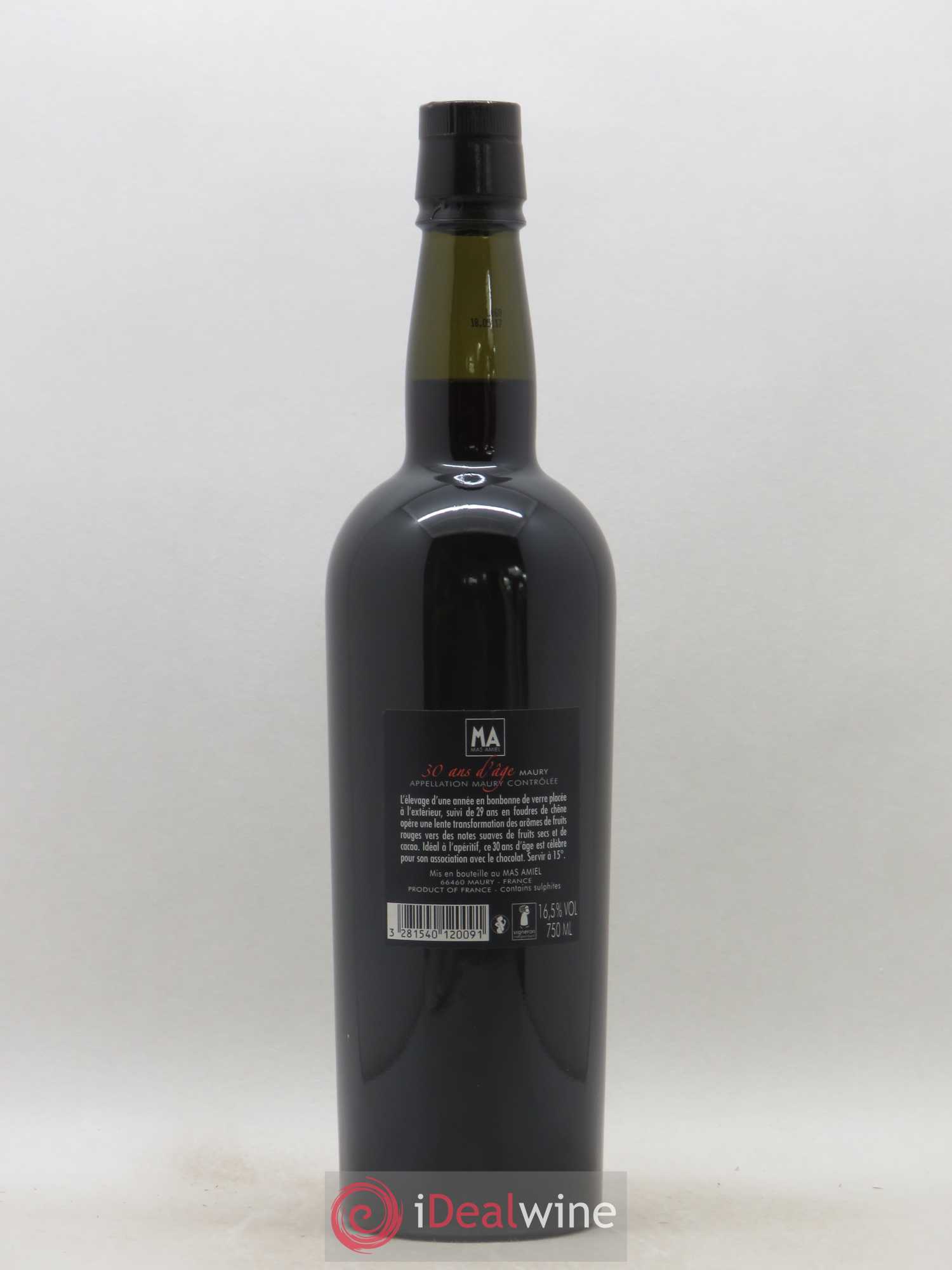 Maury Mas Amiel 30 ans d'âge - Lot de 1 bouteille - 1