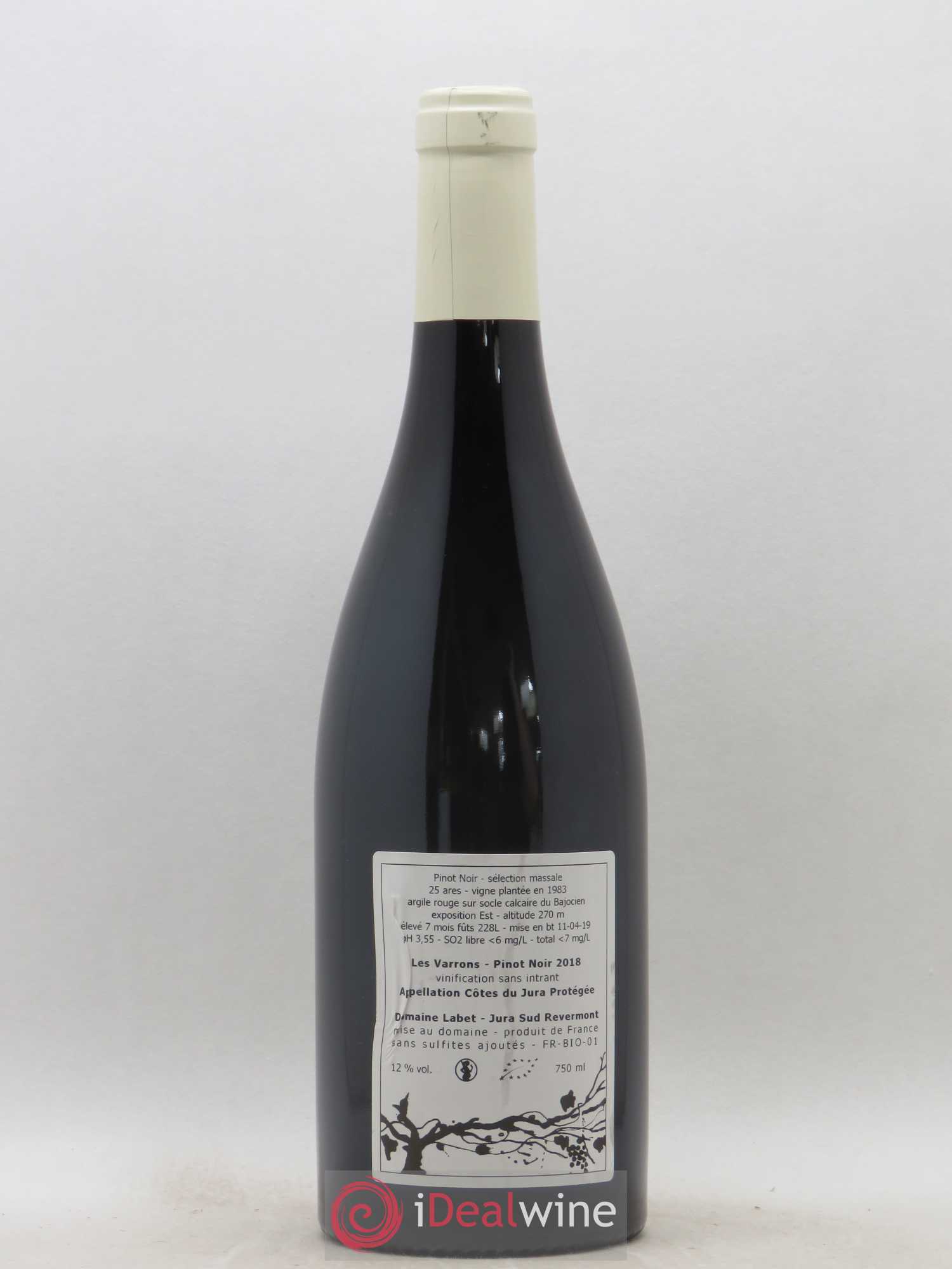 Côtes du Jura Pinot Noir Les Varrons Sélection Massale Romain - Julien - Charline Labet Massale 2018 - Lot de 1 bouteille - 1