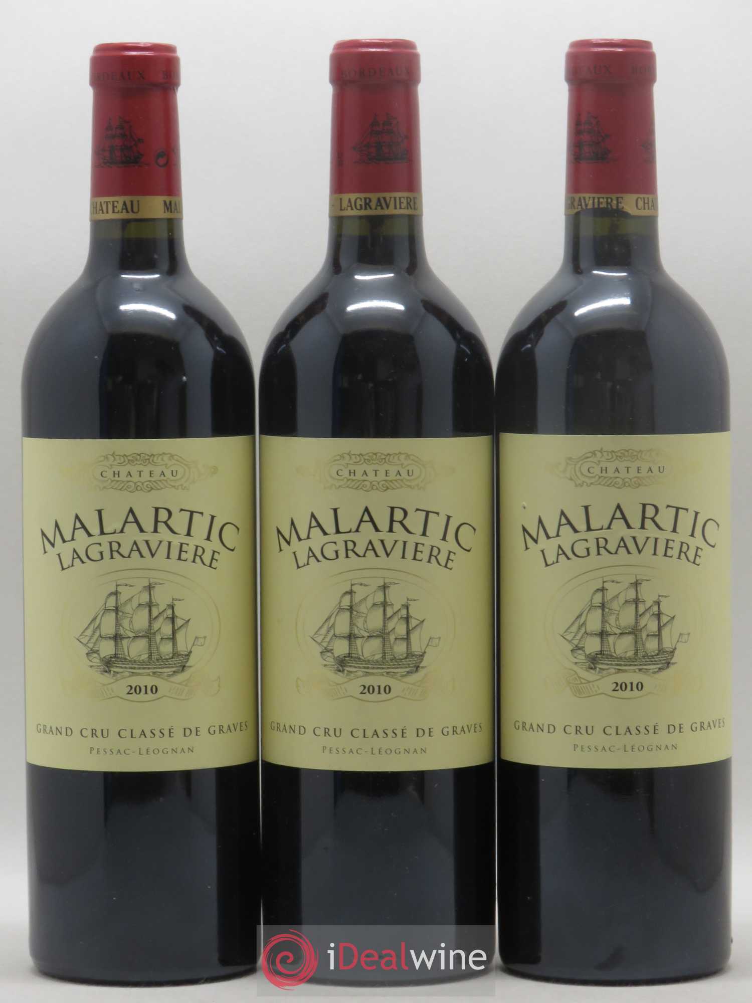 Château Malartic-Lagravière Cru Classé de Graves 2010 - Lot de 3 bouteilles - 0