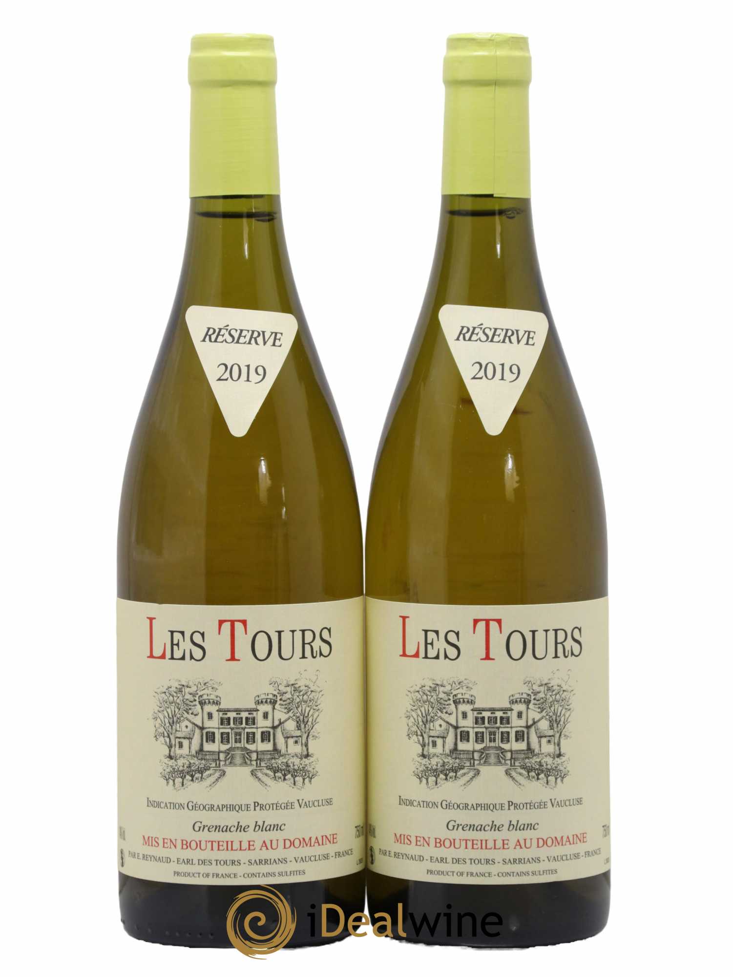 Vaucluse (Vin de Pays de Vaucluse) Les Tours Grenache Blanc Emmanuel Reynaud 2019 - Lot de 2 bouteilles - 0