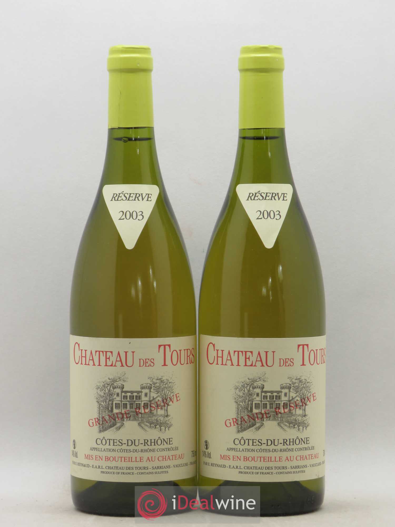 Côtes-du-Rhône Château des Tours Emmanuel Reynaud 2003 - Posten von 2 Flaschen - 0
