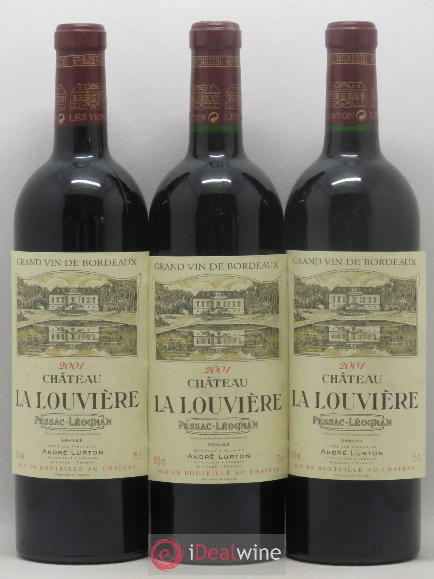 Château la Louvière 2001 - Lot de 12 bouteilles - 1