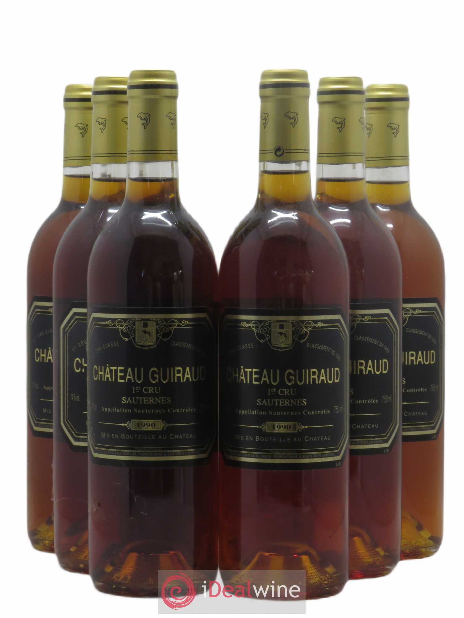 Château Guiraud 1er Grand Cru Classé 1990 - Lotto di 6 bottiglie - 0