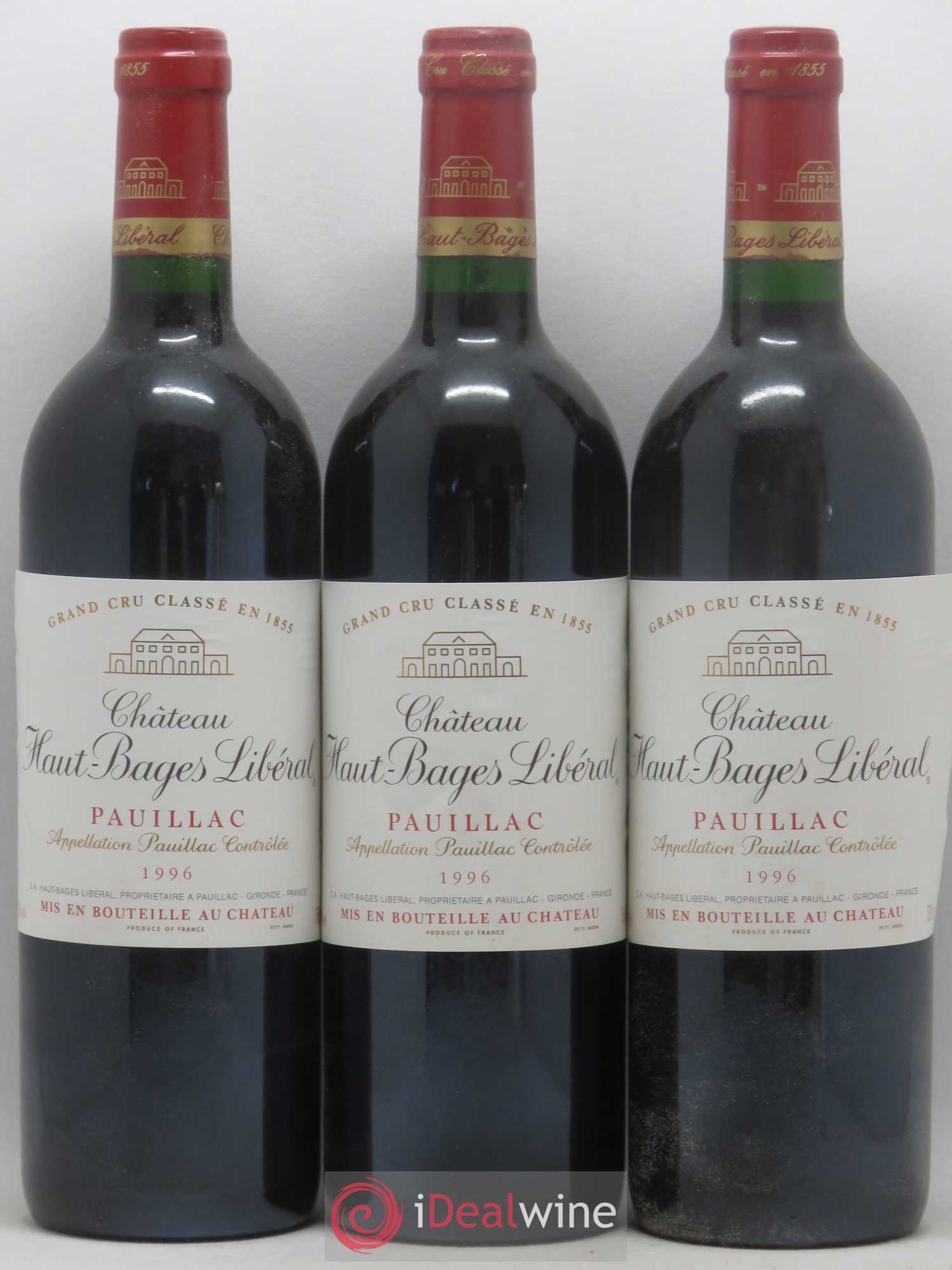 Château Haut Bages Libéral 5ème Grand Cru Classé 1996 - Lot de 6 bouteilles - 1