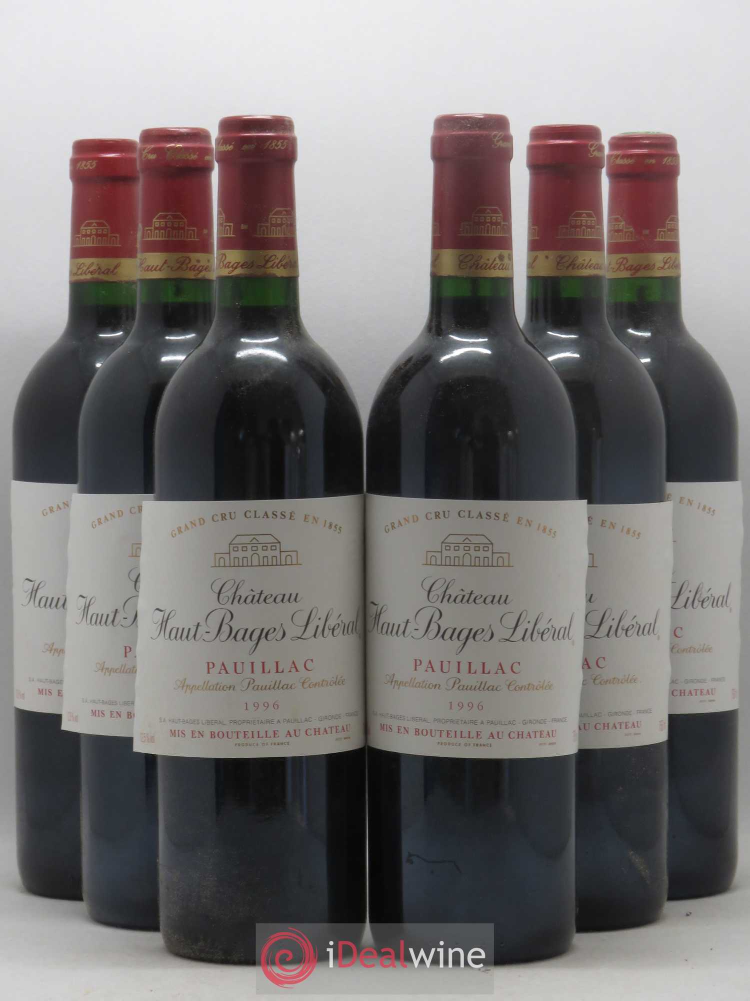 Château Haut Bages Libéral 5ème Grand Cru Classé 1996 - Lot de 6 bouteilles - 0