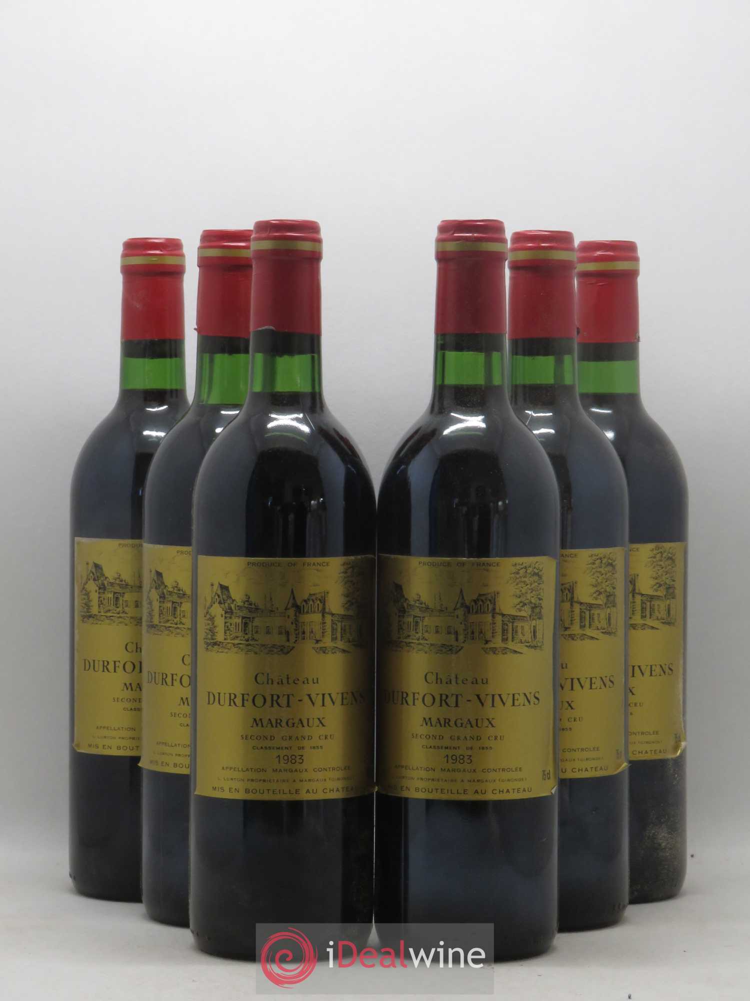 Château Durfort Vivens 2ème Grand Cru Classé 1983 - Lot de 6 bouteilles - 0