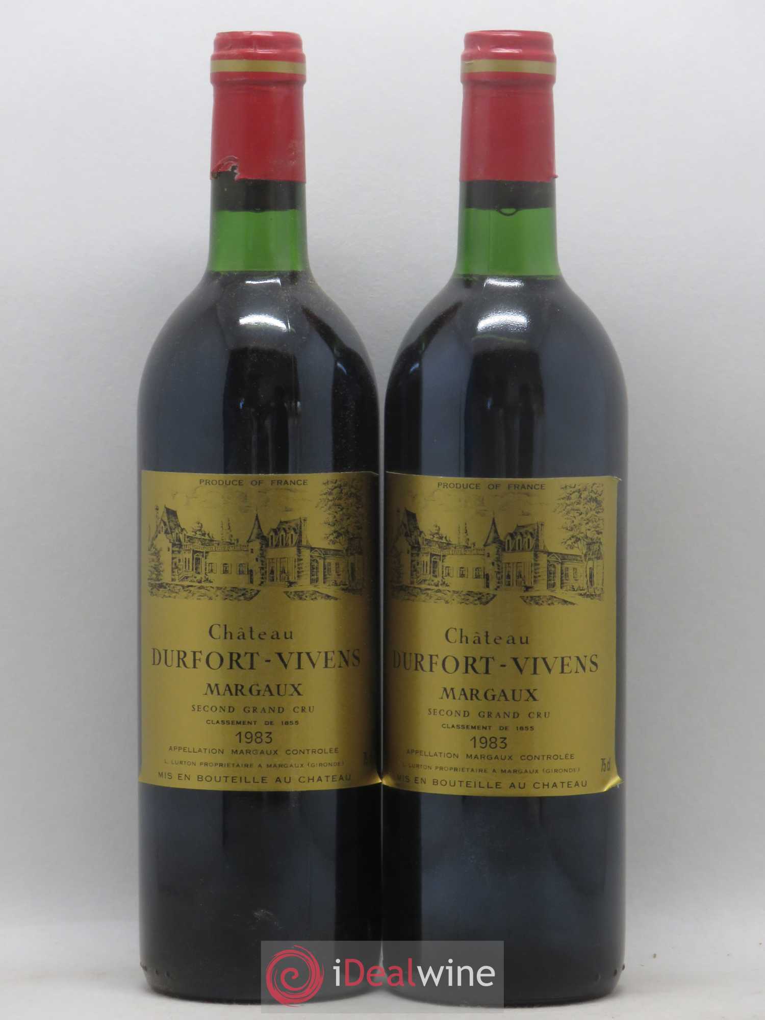 Château Durfort Vivens 2ème Grand Cru Classé 1983 - Lot de 2 bouteilles - 0