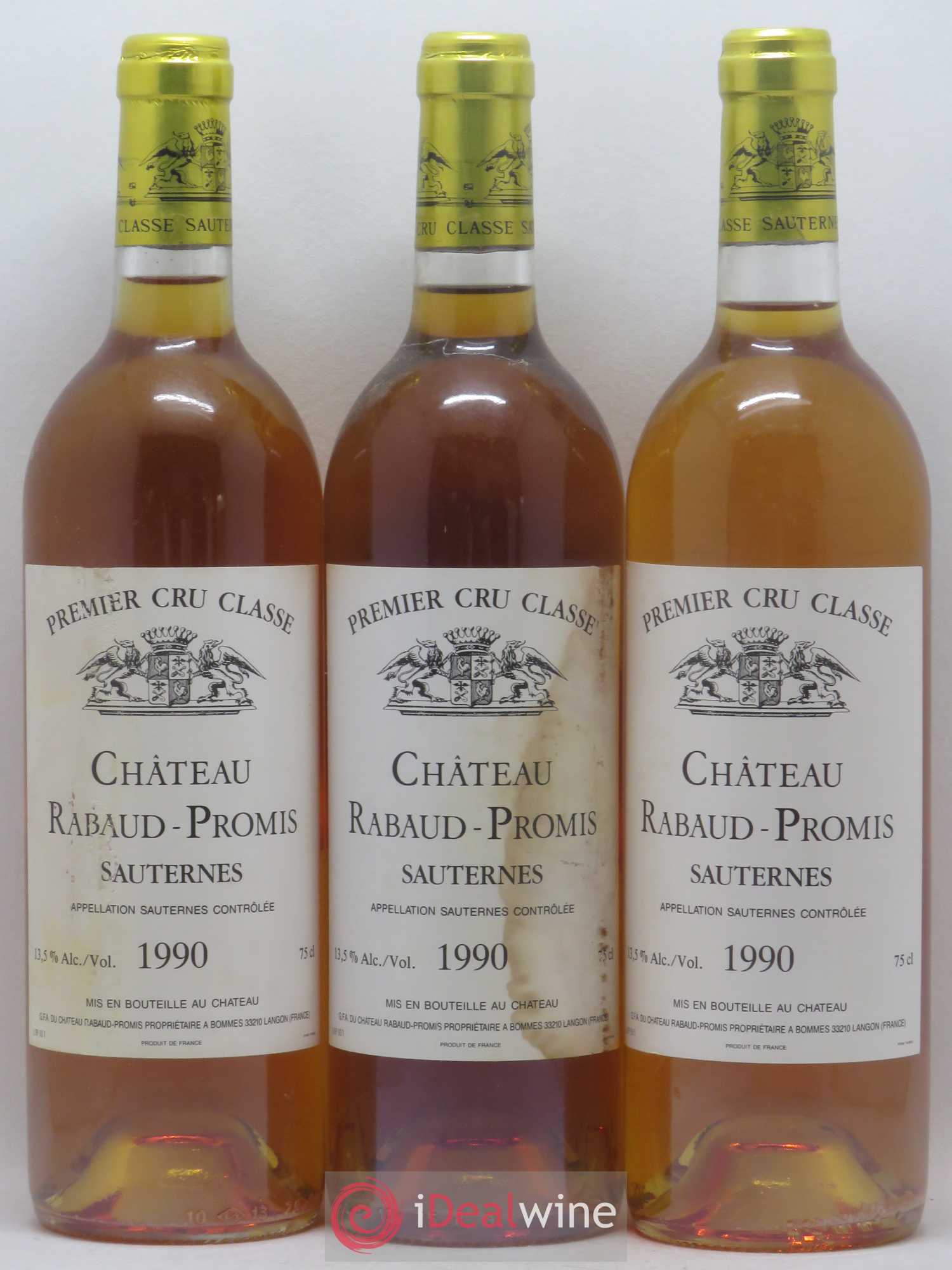 Château Rabaud Promis 1er Grand Cru Classé 1990 - Lotto di 6 bottiglie - 2